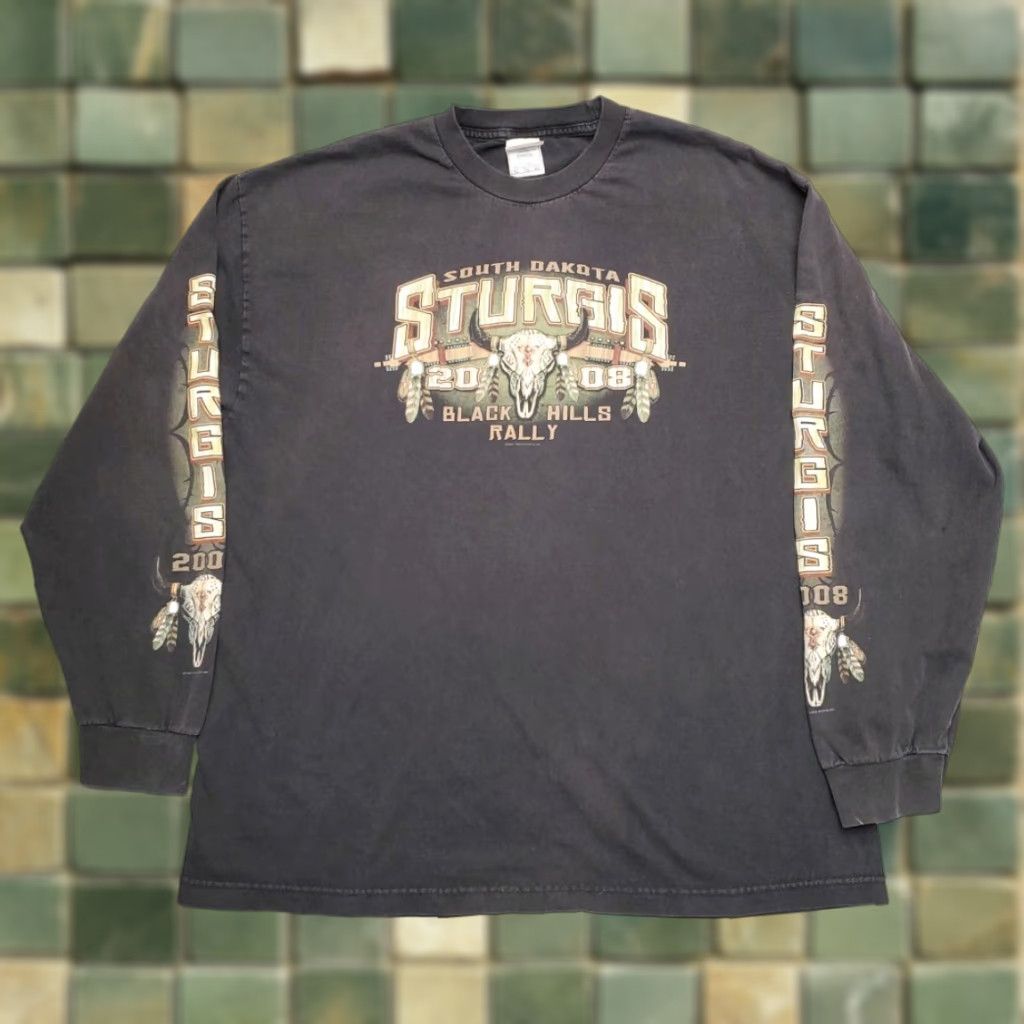 Etro VTG Sturgis Rally Shirt Men XL Black Biker 2008 Black Hills Motorcycle Y2K Retro Shirt Mens XL Black Hills Motorcycle Y2K Retro Size US XL / EU 56 / 4 - 1 Thumbnail
