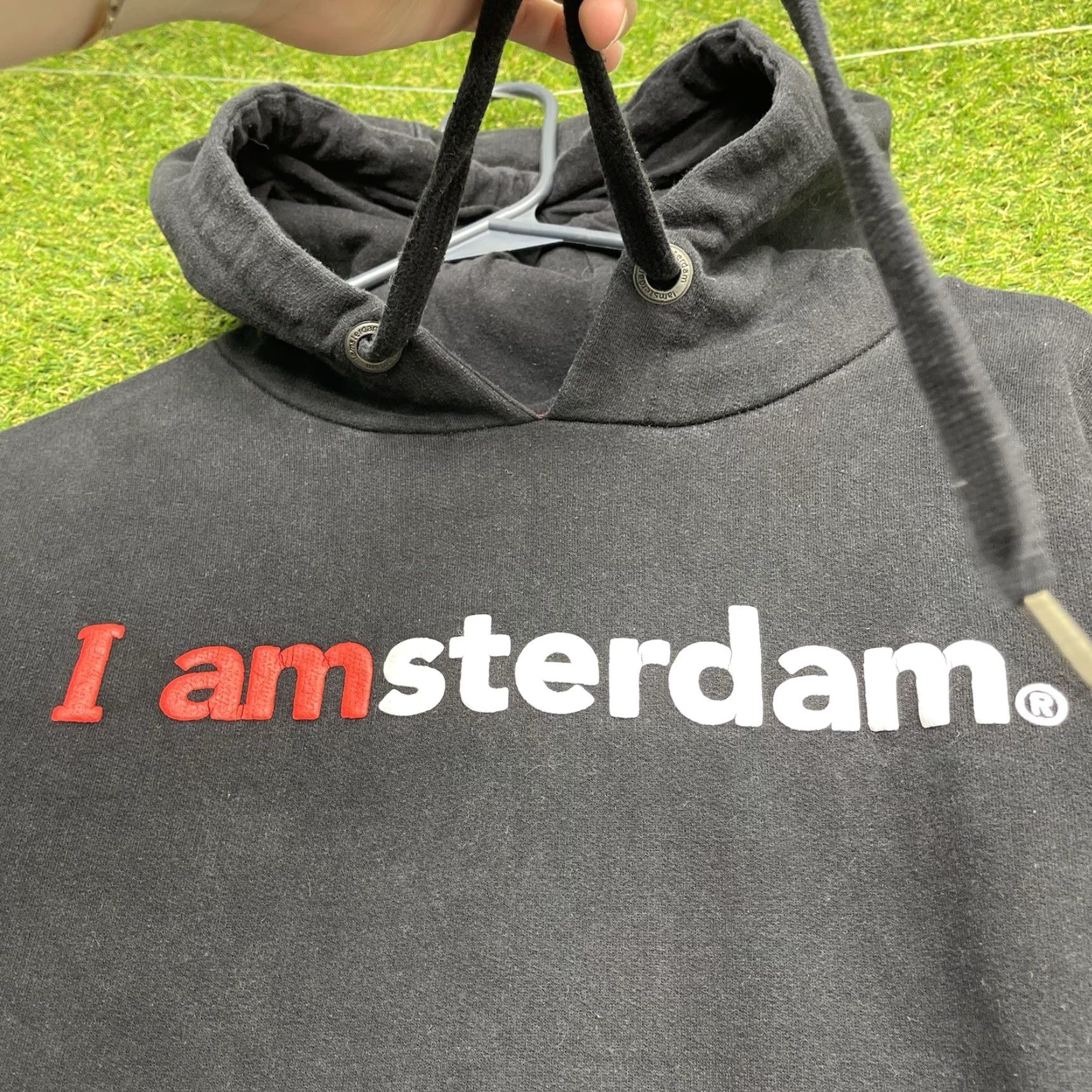 Vintage I Amsterdam Hoodie Men’s Small Black Heavyweight Casual Warm Y2K Size US S / EU 44-46 / 1 - 3 Thumbnail