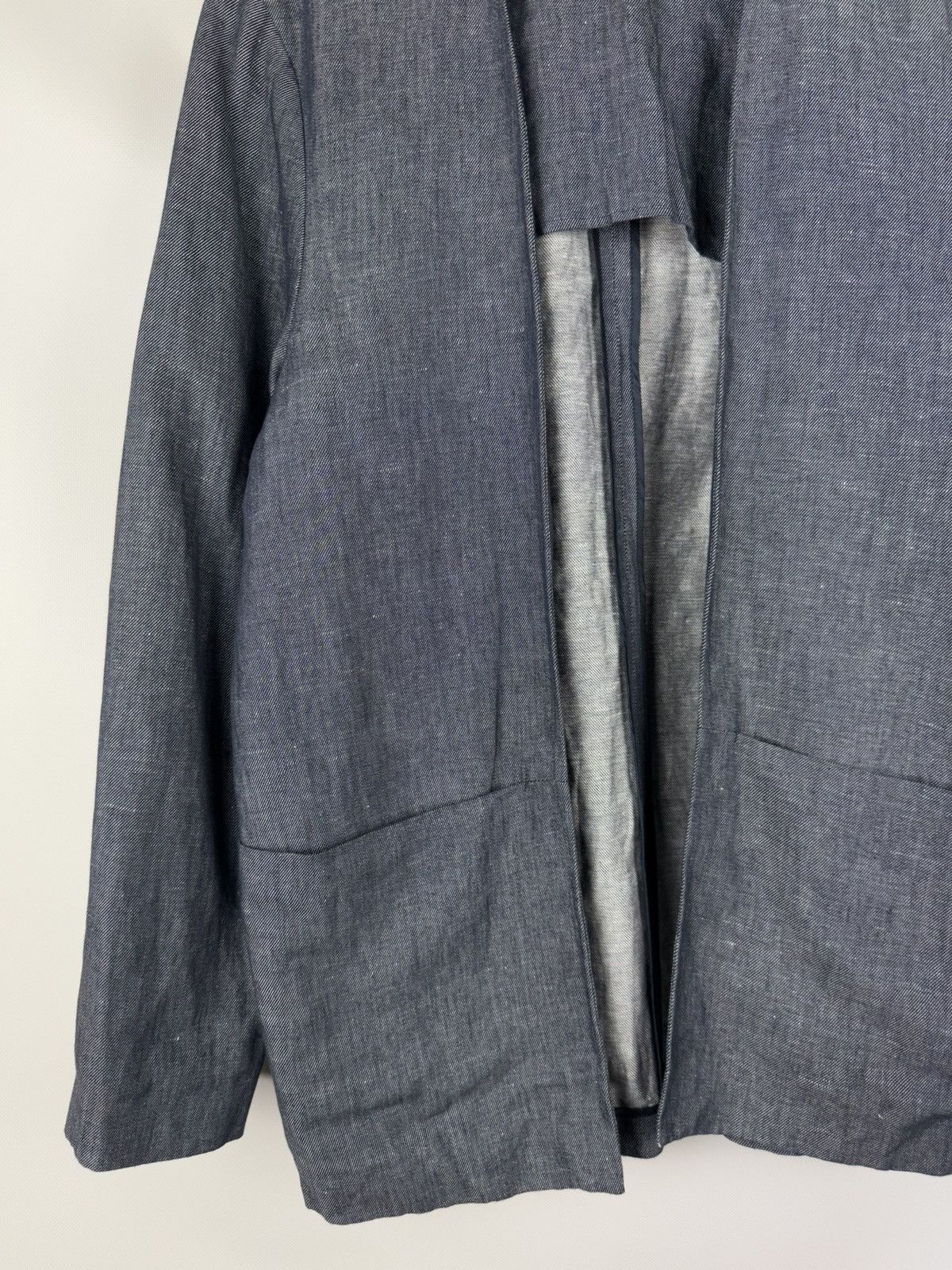 Cos Cos Avant-Garde Lagenlook Cotton / Linen Open Front Jacket Size XL / US 12-14 / IT 48-50 - 7 Thumbnail