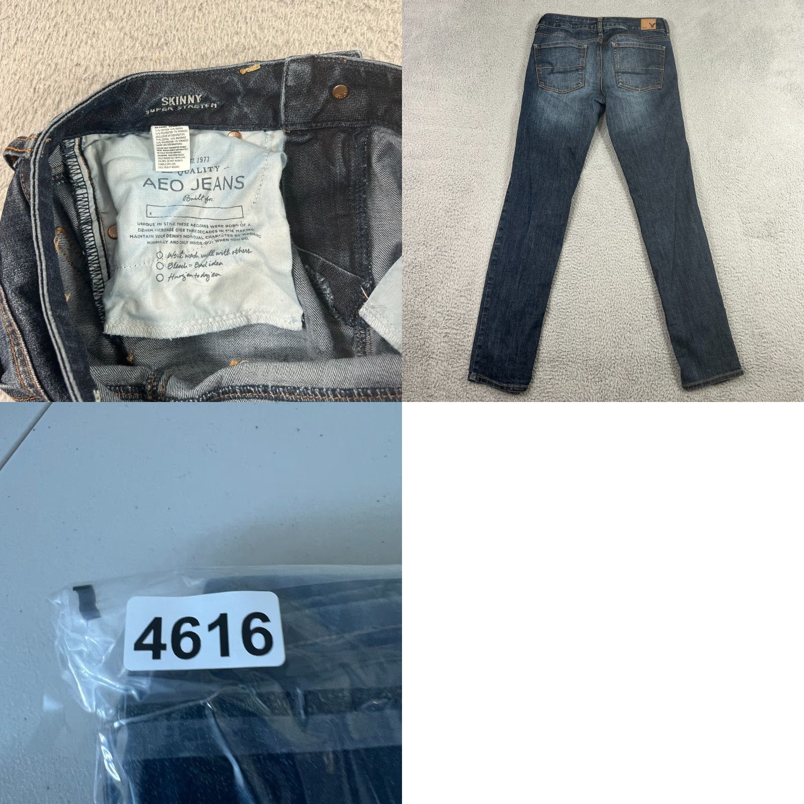 American Eagle Outfitters American Eagle Jeans Womens 6 Regular Blue Super Stretch Skinny Denim Regular Jeans Blue American Eagle Outfitters Womens 6 Size 28" / US 6 / IT 42 - 8 Thumbnail