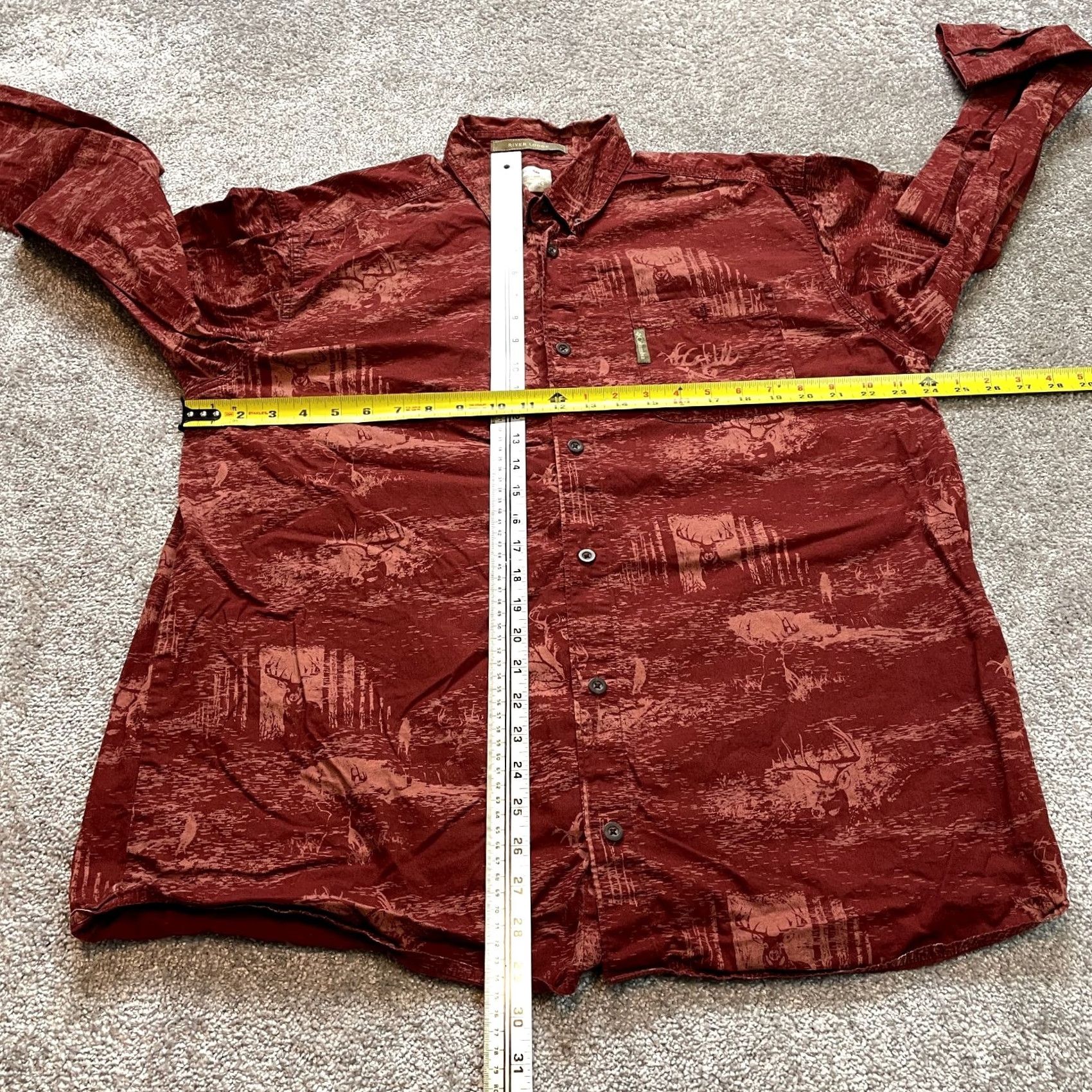 Vintage Columbia River Lodge Shirt Mens Large Red Long Sleeve Collared Pocket Hunting Size US L / EU 52-54 / 3 - 6 Thumbnail