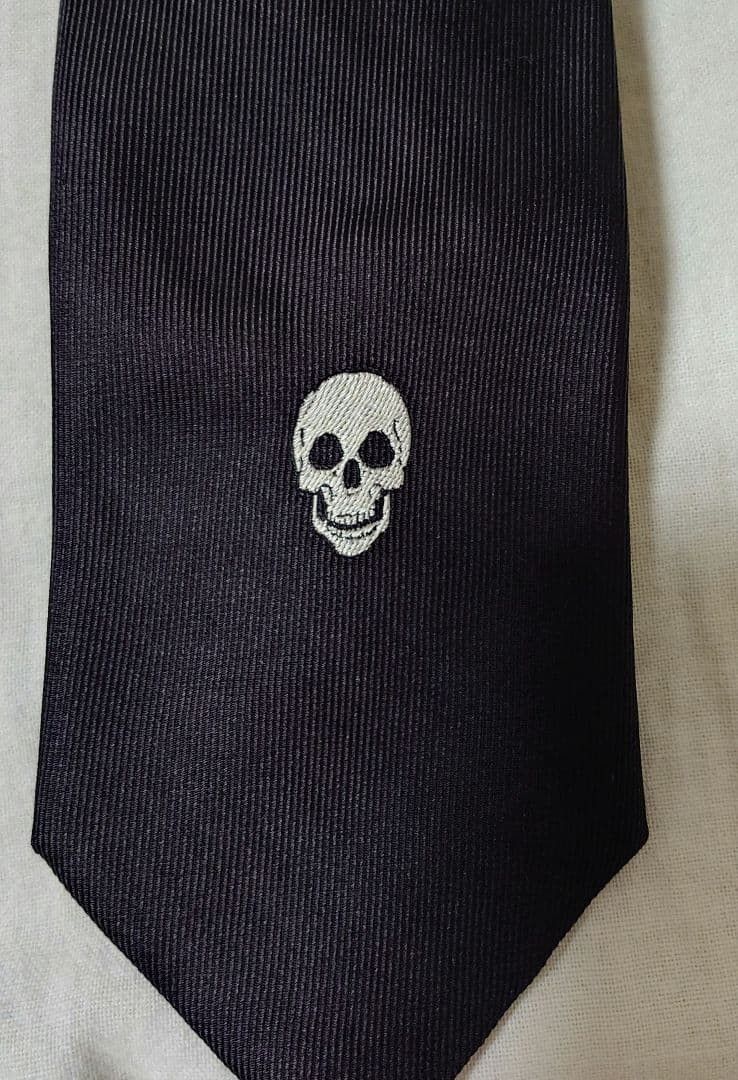 Hedi Slimane Dior Homme Skull Embroidered Tie Size ONE SIZE - 1 Thumbnail