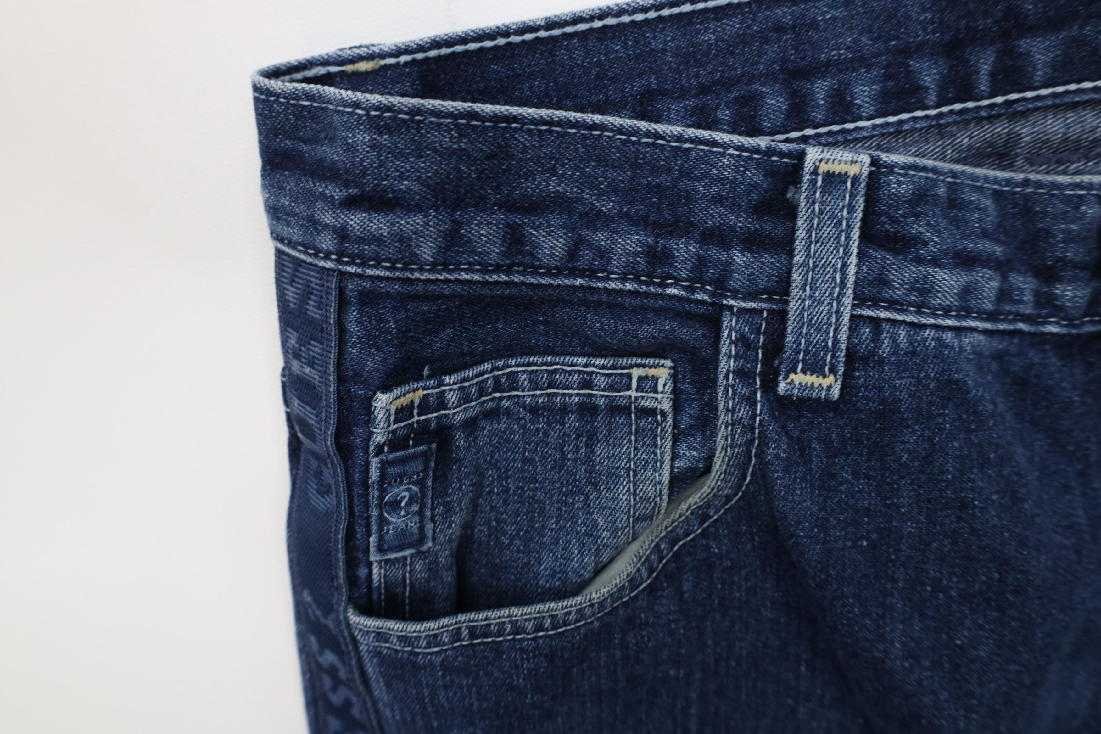 Guess Vintage 90s Guess Spell Taped Logo Wide Leg Denim Jeans USA Size US 34 / EU 50 - 6 Thumbnail