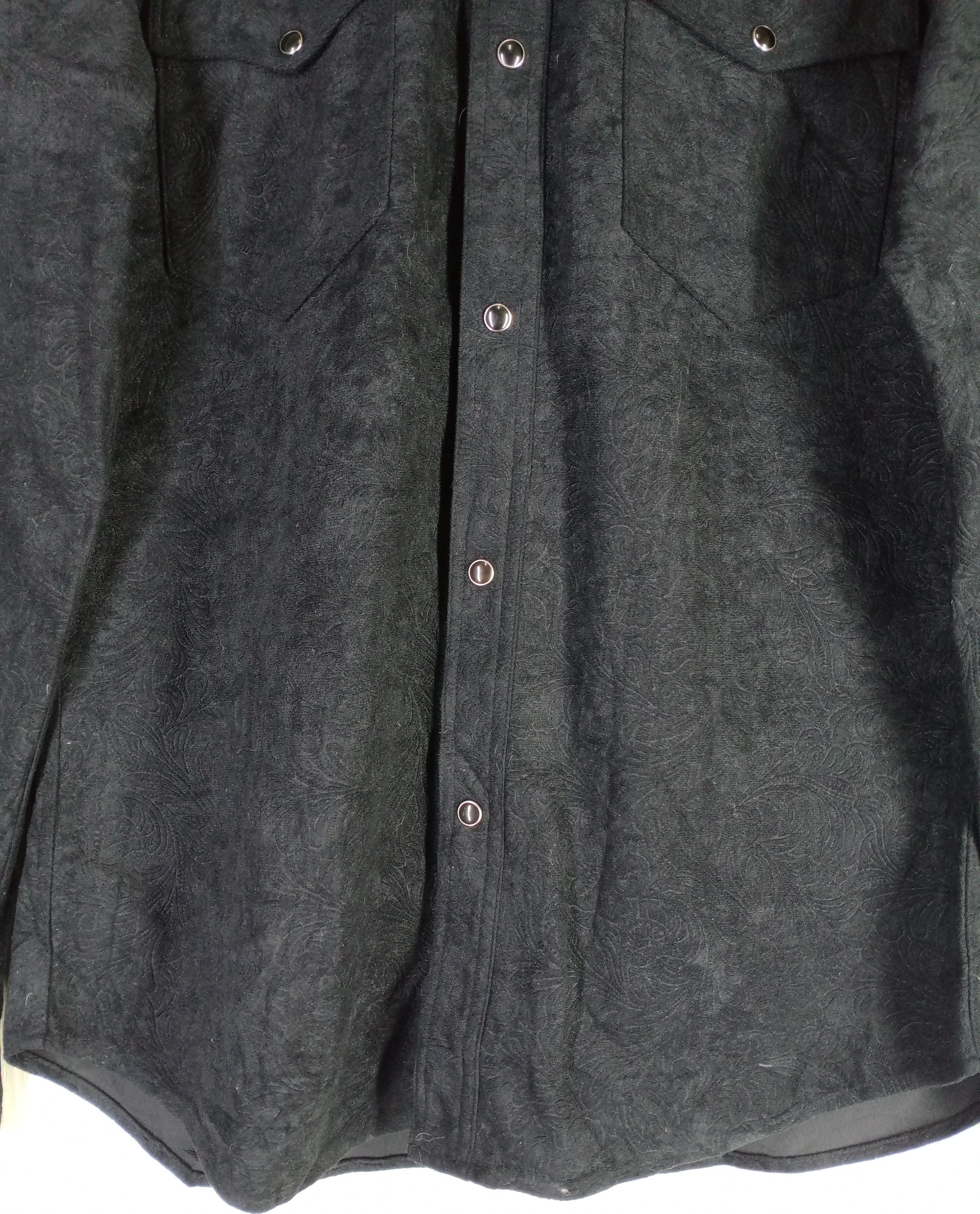 Tornado Mart Rare Tonardo Mart Black Floral Western Snap Shirt Size US M / EU 48-50 / 2 - 4 Thumbnail