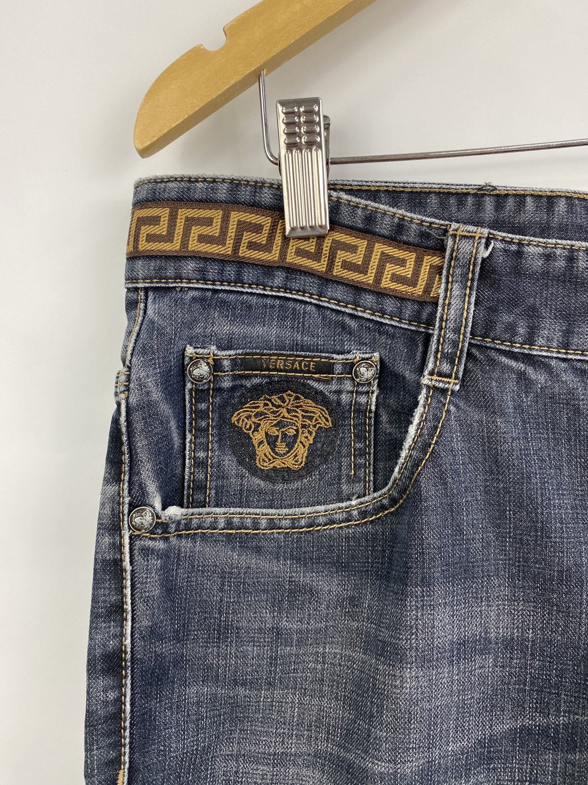 Versace 🇮🇹 Vintage 90s Versace Jeans Rare Retro Hype Y2K Size US 36 / EU 52 - 6 Thumbnail