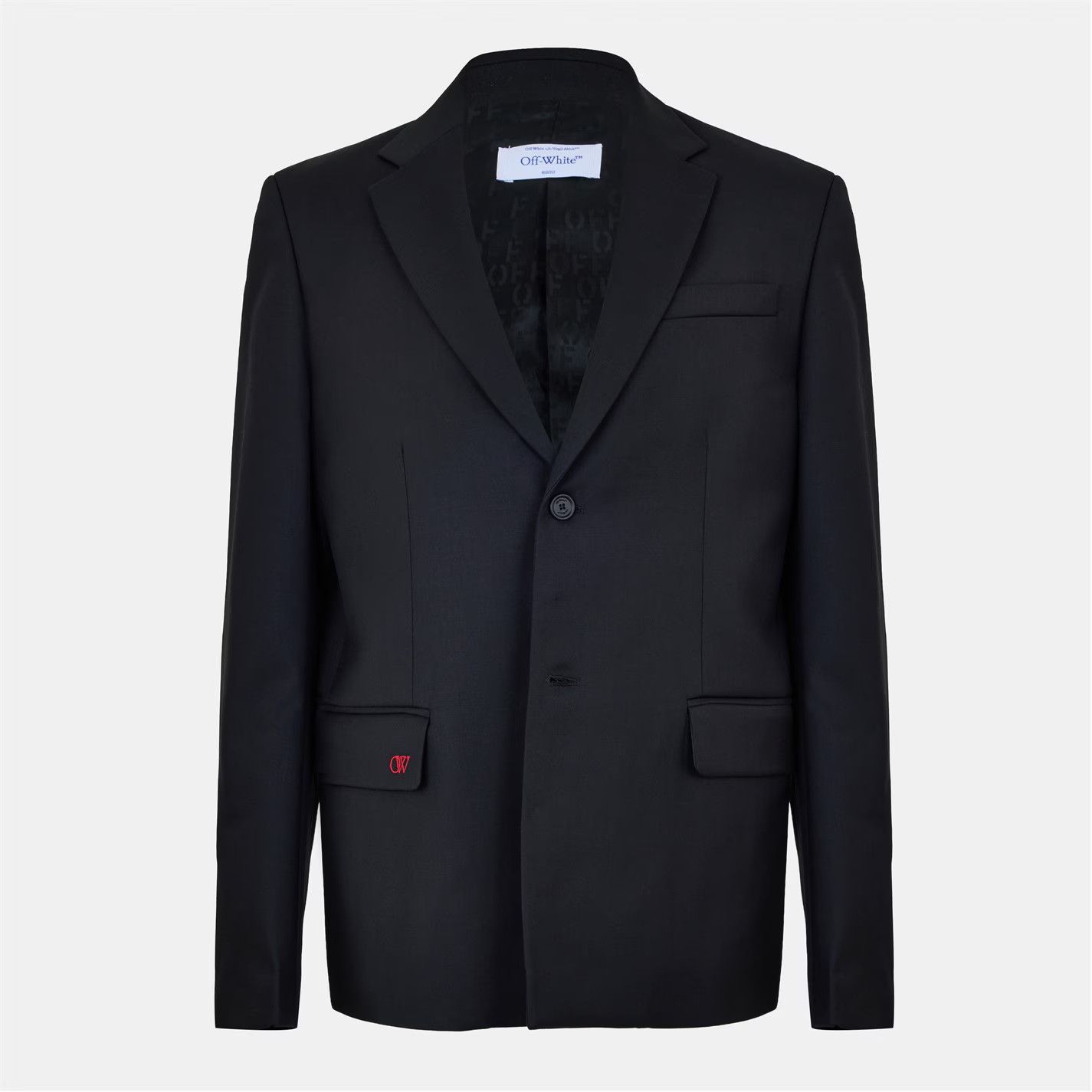 Off-White o1g2r1mq0326 Lightweight Tailor-Inspired Fit Blazer in Black Size US L / EU 52-54 / 3 - 1 Thumbnail