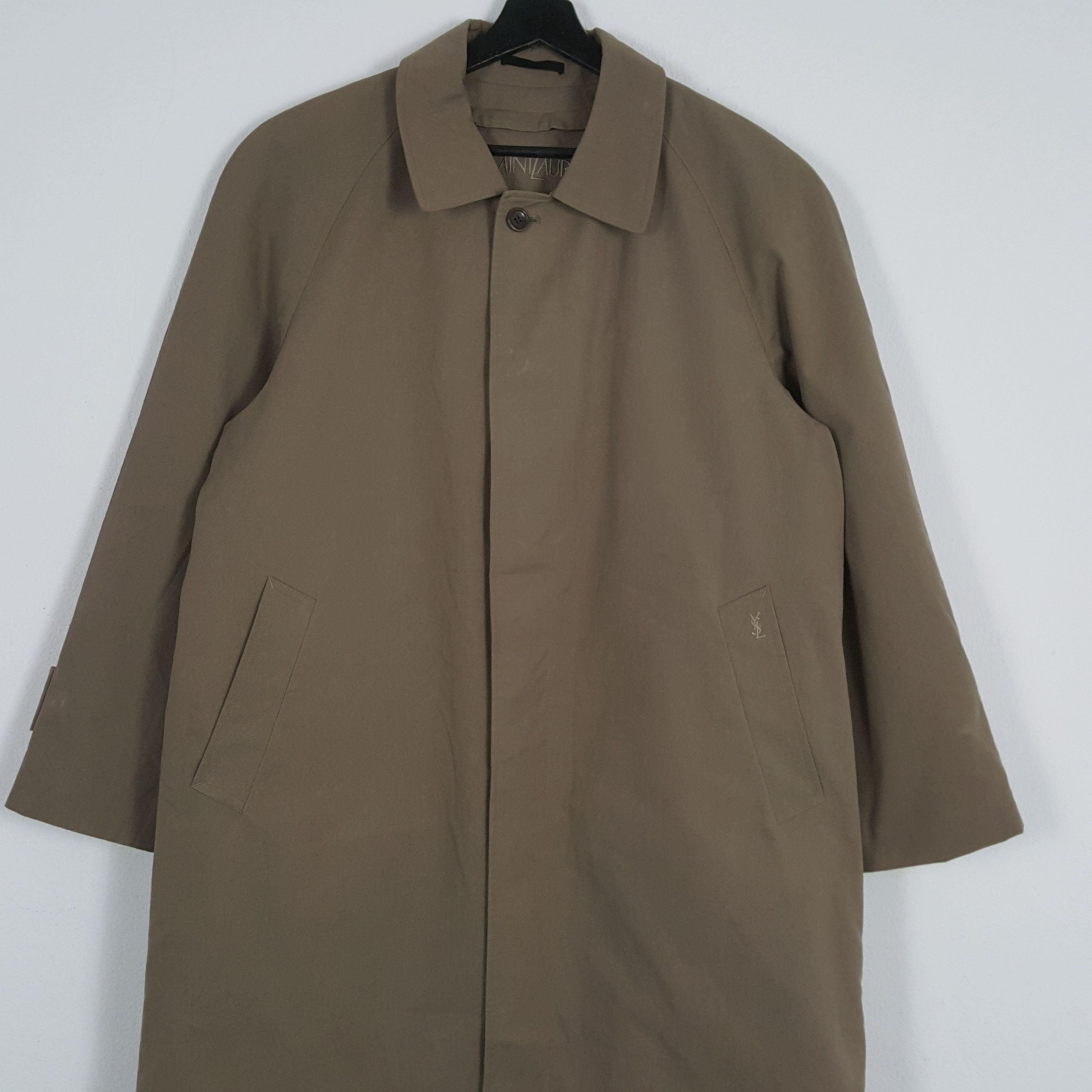 Yohji Yamamoto YVES SAINT LAURENT Luxury Brand Trench Coat Jacket Size US L / EU 52-54 / 3 - 2 Thumbnail