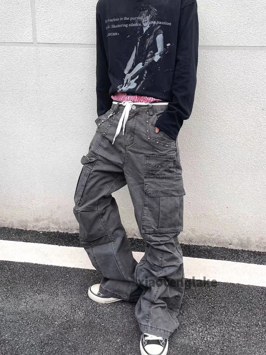 Vintage Unisex washed faded utility punk yuppie grunge pants Size US 33 - 10 Thumbnail