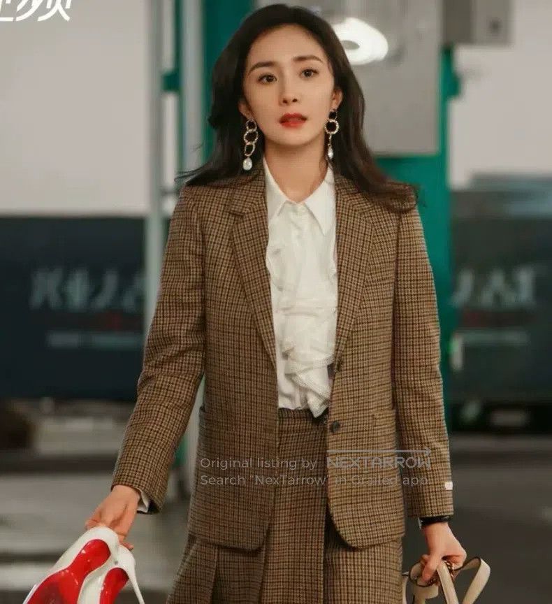 Gucci Gucci Brown checkered wool lapel single-breasted long-slee Size XS / US 0-2 / IT 36-38 - 9 Thumbnail