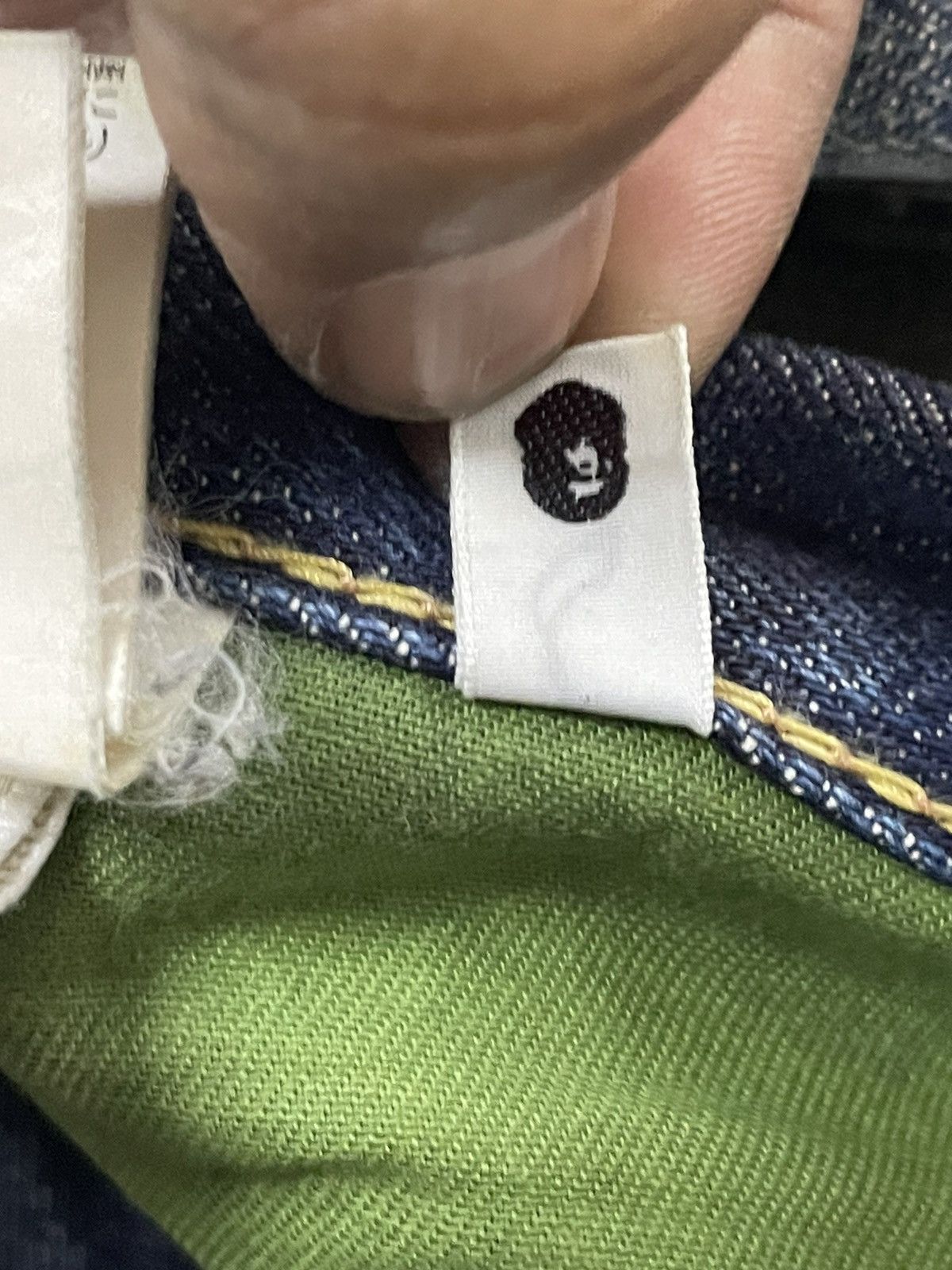 Bape Vintage Bape Star Selvedge Faded Distresed Denim Size US 35 - 15 Thumbnail