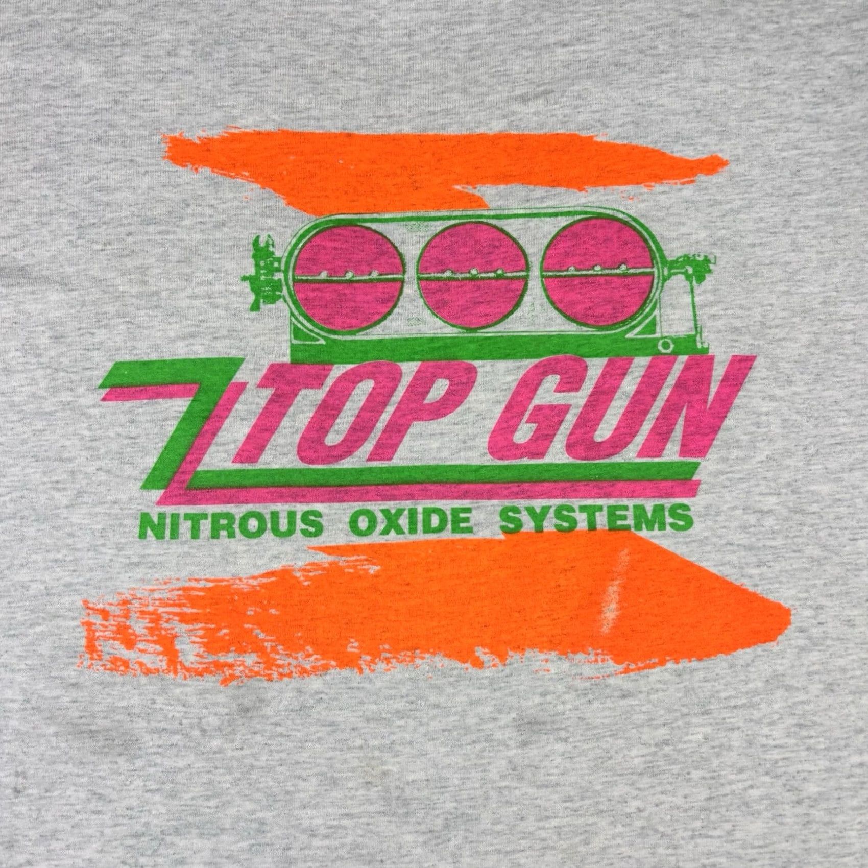 Fruit Of The Loom VINTAGE Top Gun Engine Motor Promo T Shirt 90s Fruit of the Loom Men XL Gray Cotton Short Sleeve Crew Neck Graphic Print Vintage 90s Mens XS? Size US XL / EU 56 / 4 - 6 Thumbnail