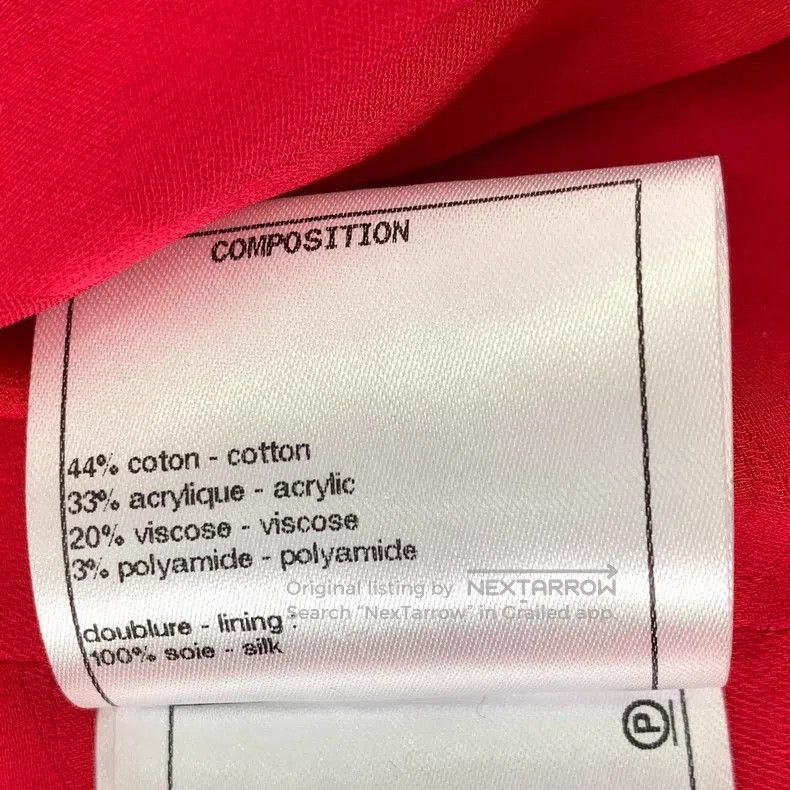 Chanel Chanel Red pearl button cotton lapel long-sleeved tweed kn Size XS / US 0-2 / IT 36-38 - 8 Thumbnail