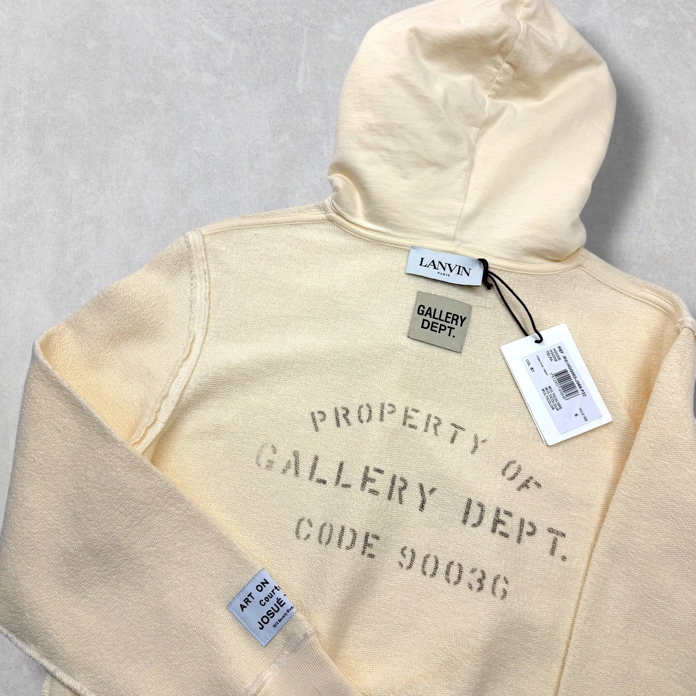 Gallery Dept. Gallery Dept. x Lanvin Reversed Creme Hoodie S (XS) Size US XS / EU 42 / 0 - 4 Thumbnail
