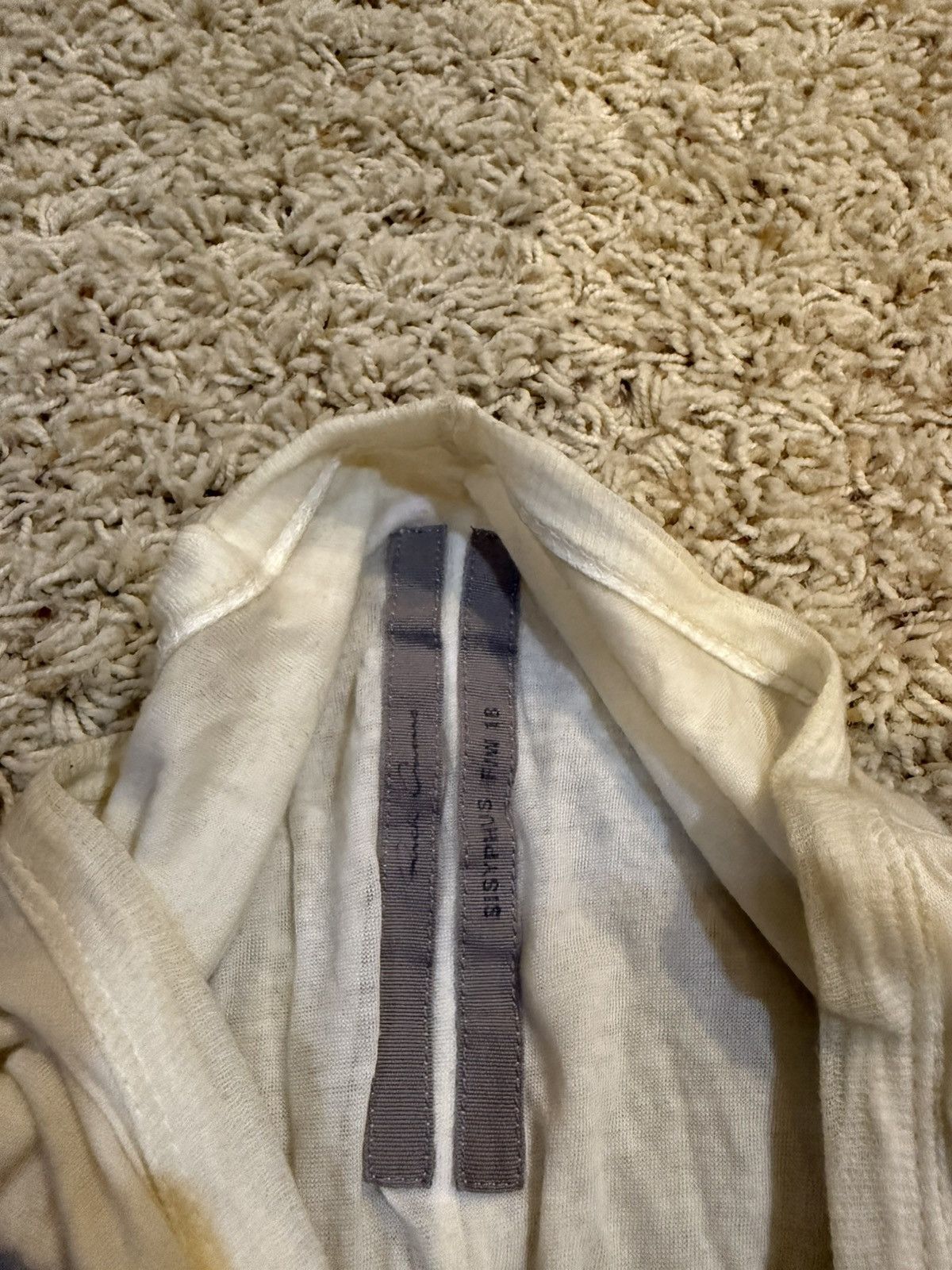 Rick Owens Milk double layer Tshirt Size US M / EU 48-50 / 2 - 2 Thumbnail