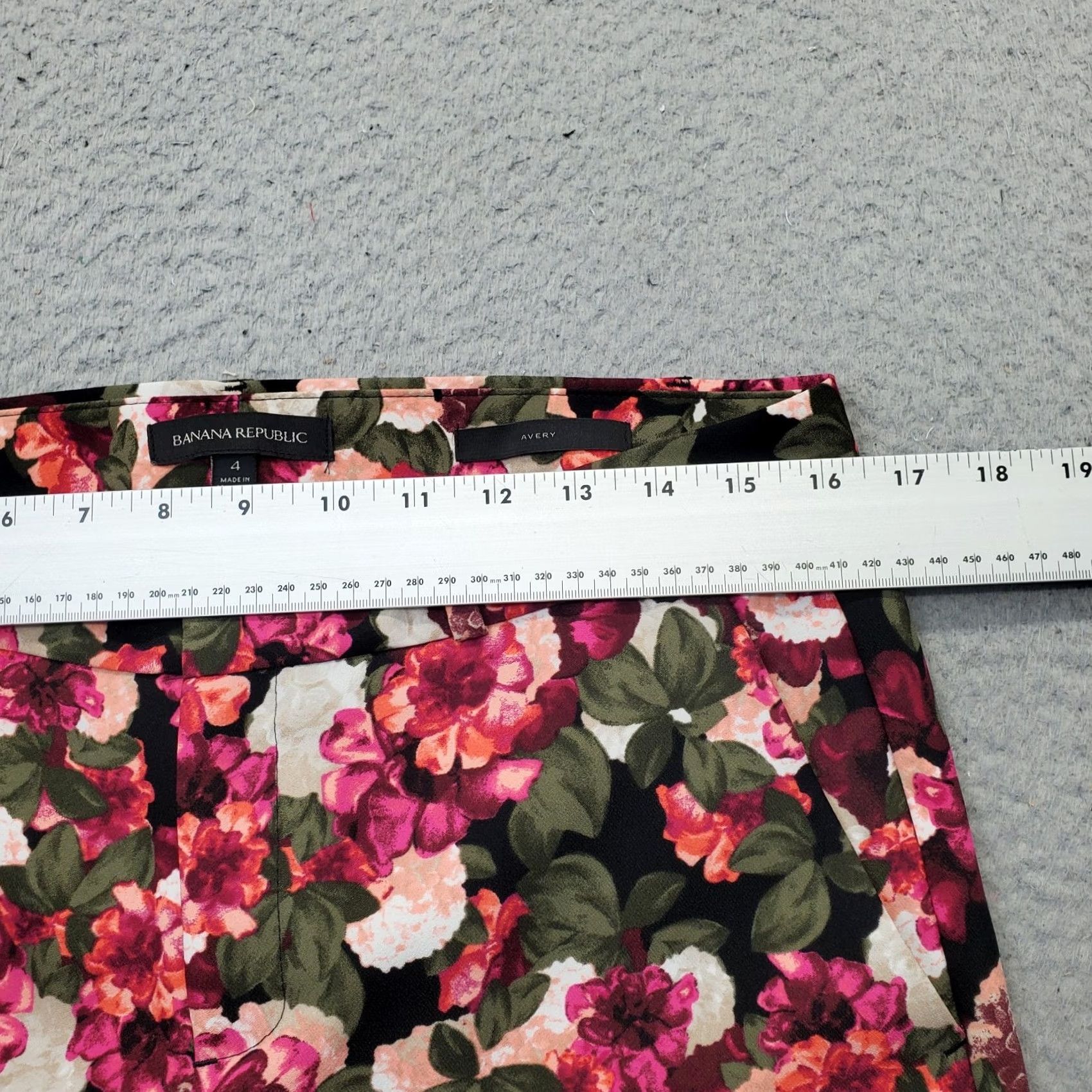 Banana Republic Banana Republic Avery Pants Womens 4 Multi Floral Boho Slash Pocket Straight Leg Size 27" / US 4 / IT 40 - 6 Thumbnail