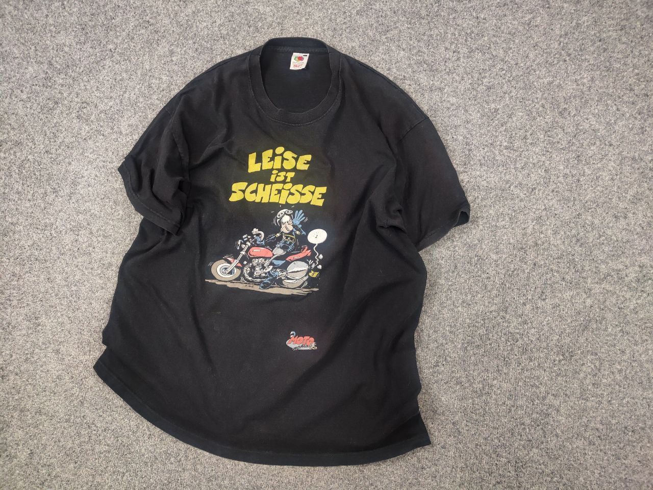 Vintage Vintage 90's Moto Mania Leise ist scheisse Graphic T Shirt Size US L / EU 52-54 / 3 - 3 Thumbnail