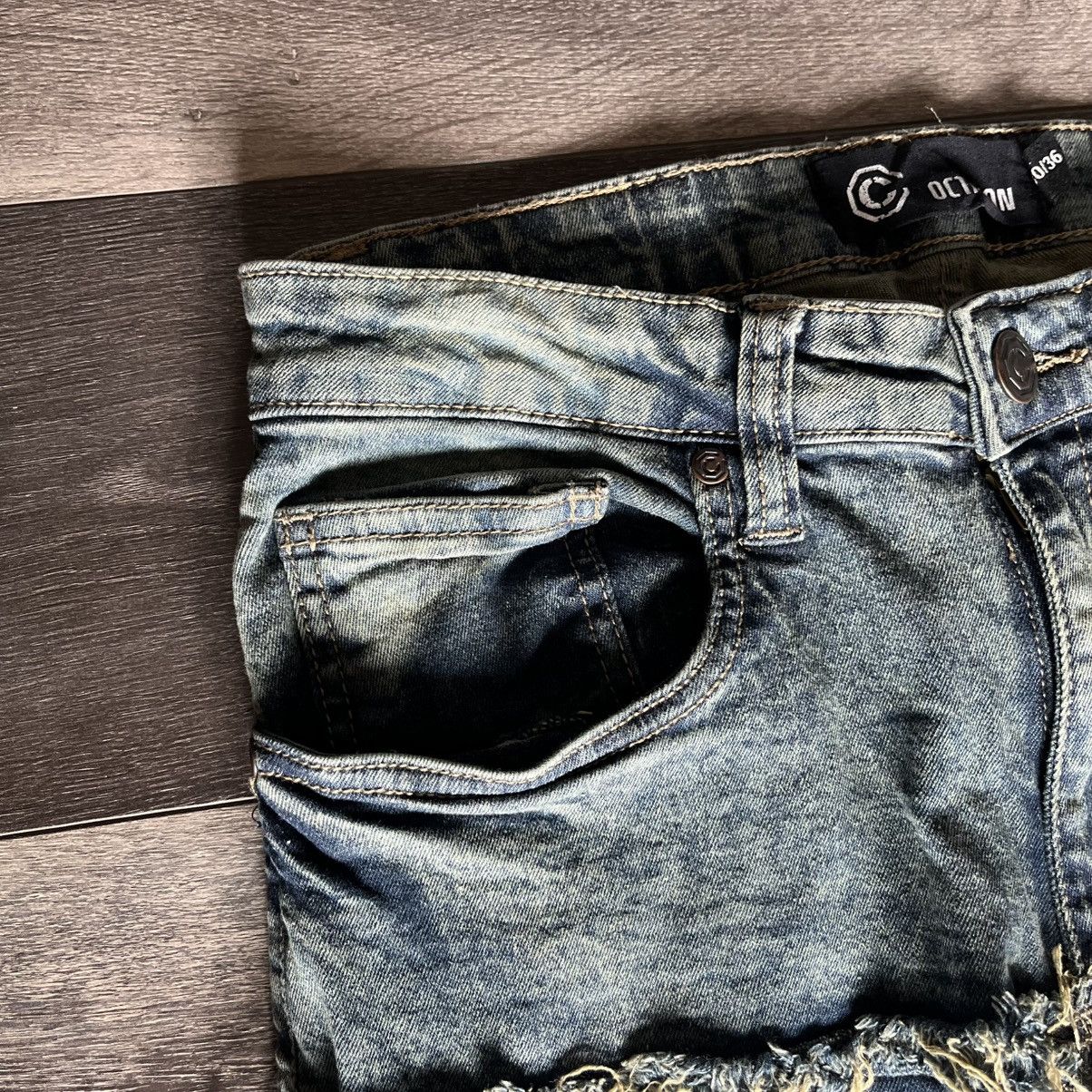 Vintage Vintage Style Octagon Distressed Stack Denim Jeans 30x36 Size US 30 / EU 46 - 7 Thumbnail