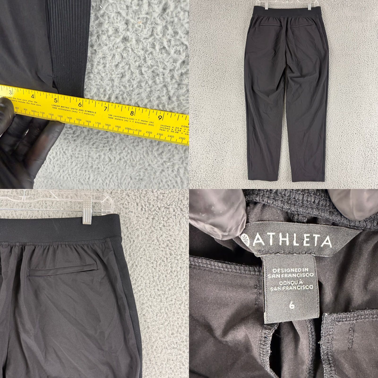 Athleta Athleta Brooklyn Ankle Pants Womens 6 Black - Tapered Stretch Travel Workwear Size 30" / US 8 / IT 44 - 8 Thumbnail