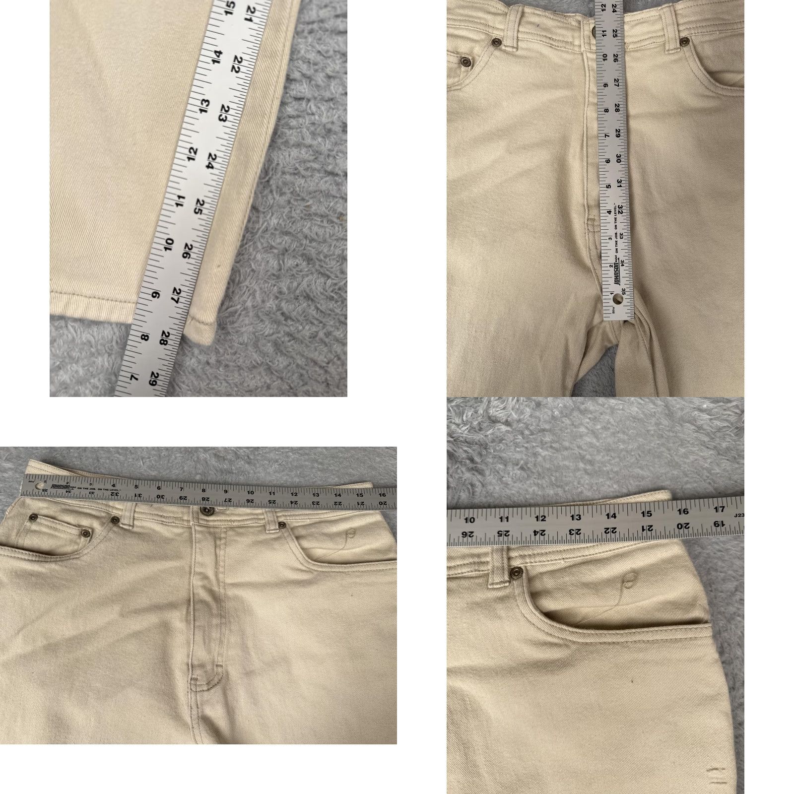Bill Blass Bill Blass Jeans Women 12 Beige Khaki Stretch Denim High Rise Straight Leg 31x28 Size 34" / US 12 / IT 48 - 8 Thumbnail