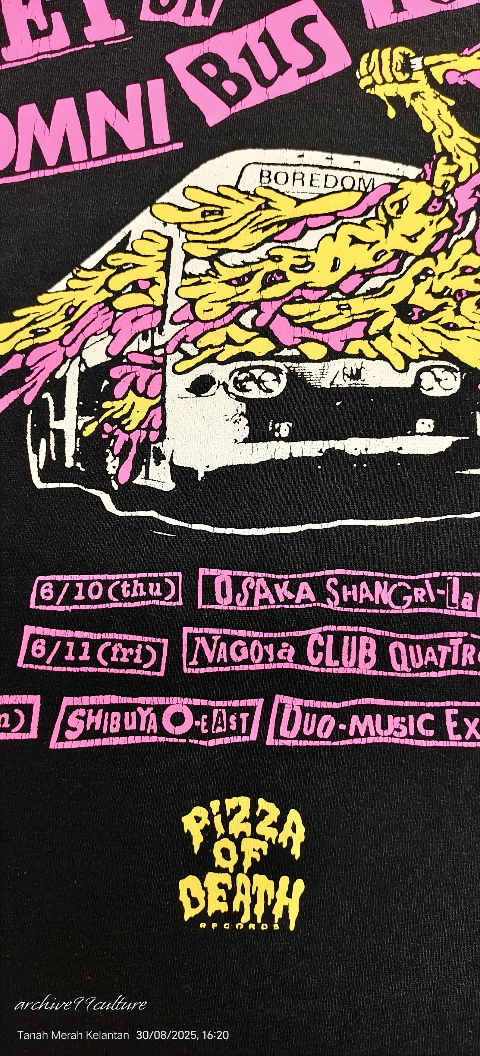 Band Tees PIZZA OF DEATH GET ON THE OMNI BUS TOUR Ⅱ Size US S / EU 44-46 / 1 - 10 Thumbnail