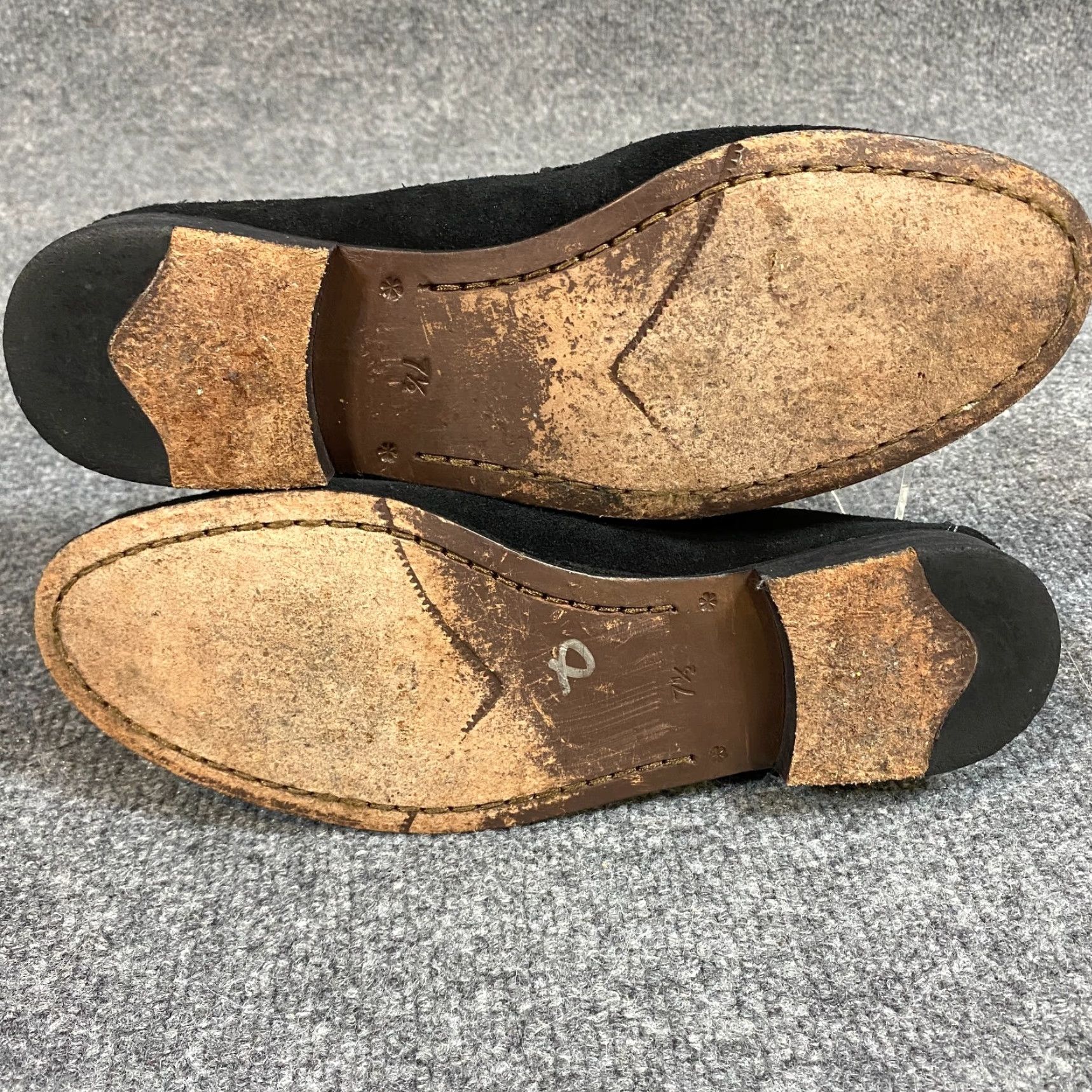 Penn Michael Shannon 7.5 Loafers Black Suede Penny Slip On Leather Upper Leather Lining Insole Outsole Men Casual Shoes Size US 8 / EU 41 - 6 Thumbnail
