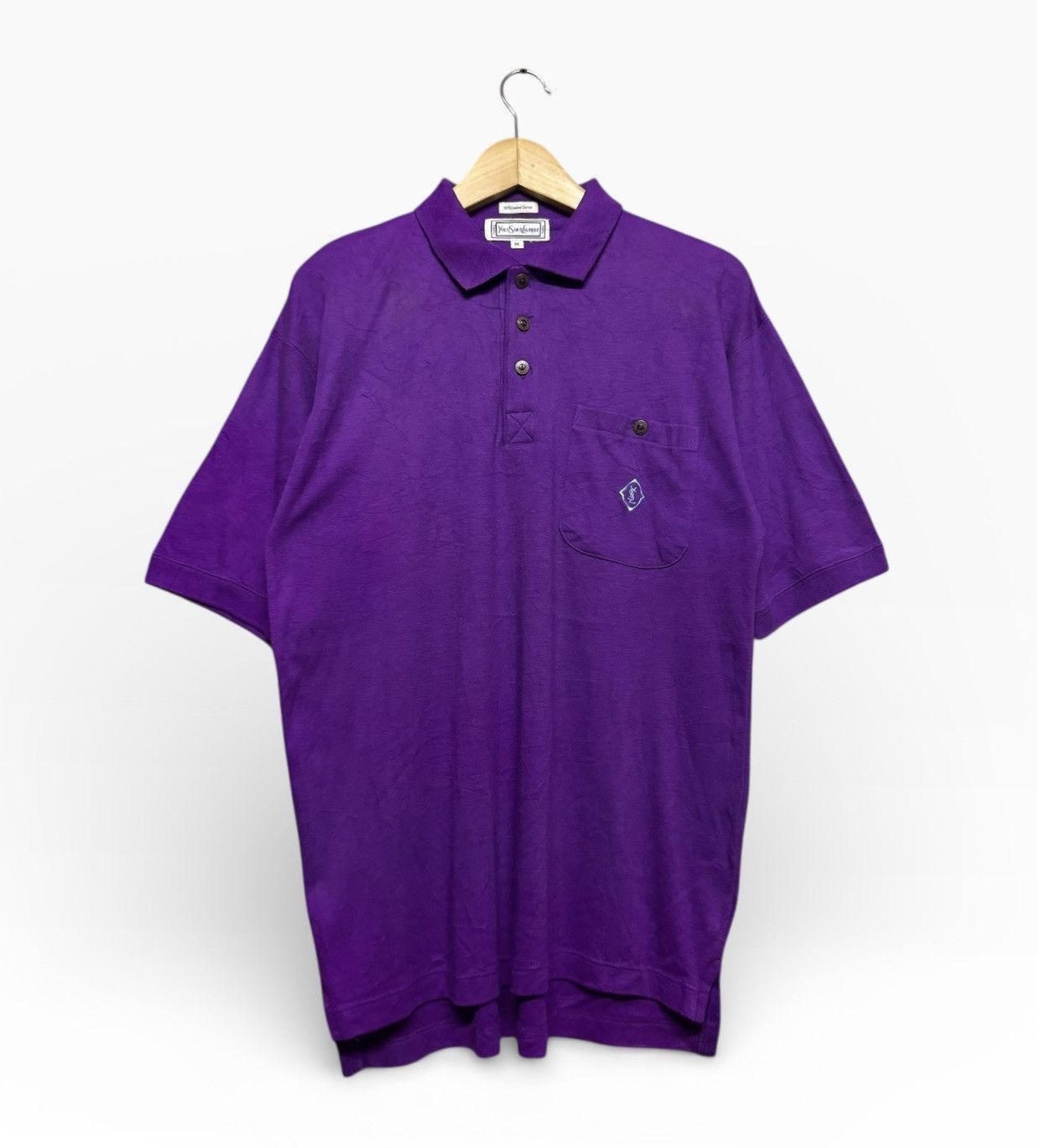 Yves Saint Laurent Vtg🔥Luxury 90’s YvesSaintLaurent Embroidery Logo Polo Shirt Size US M / EU 48-50 / 2 - 1 Thumbnail