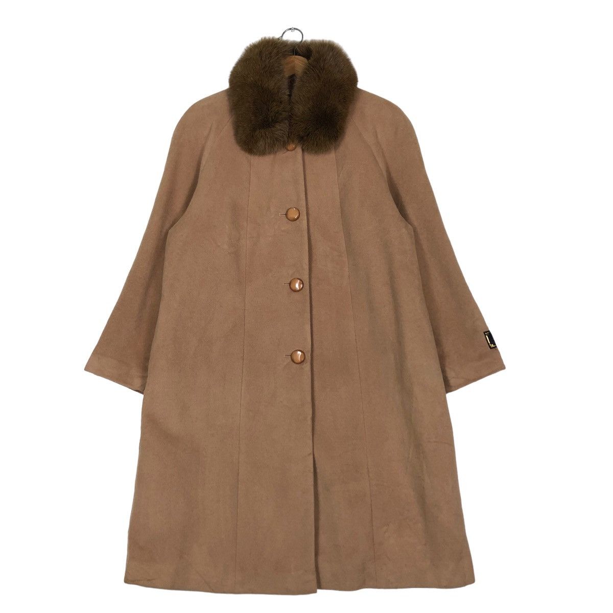 Japanese Brand 🔥Vintage Long Jacket Wool Cashmere Antraci Mink Fur Collar Size US M / EU 48-50 / 2 - 1 Thumbnail