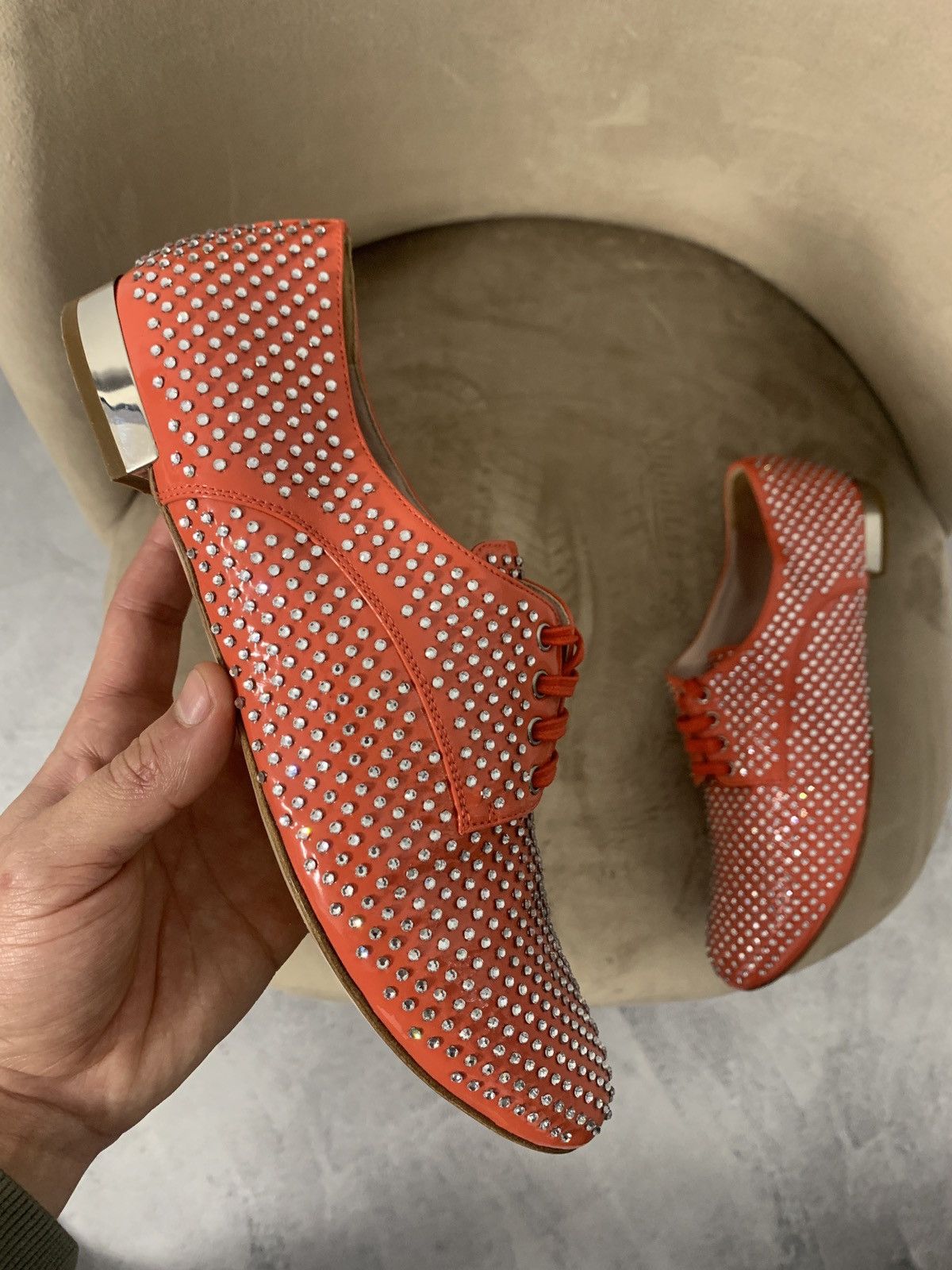 Miu Miu Shoes Lofers Sneakers in Orange, Women's (Size 8)