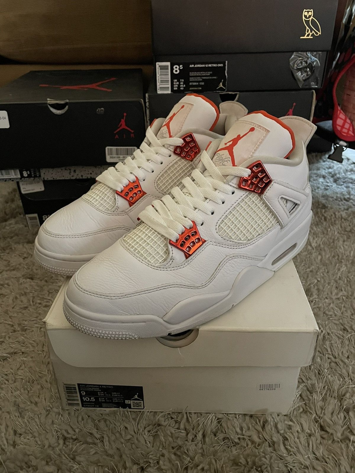Jordan Brand JORDAN 4 METALLIC ORANGE SZ 9 Size US 9 / EU 42 - 1 Thumbnail