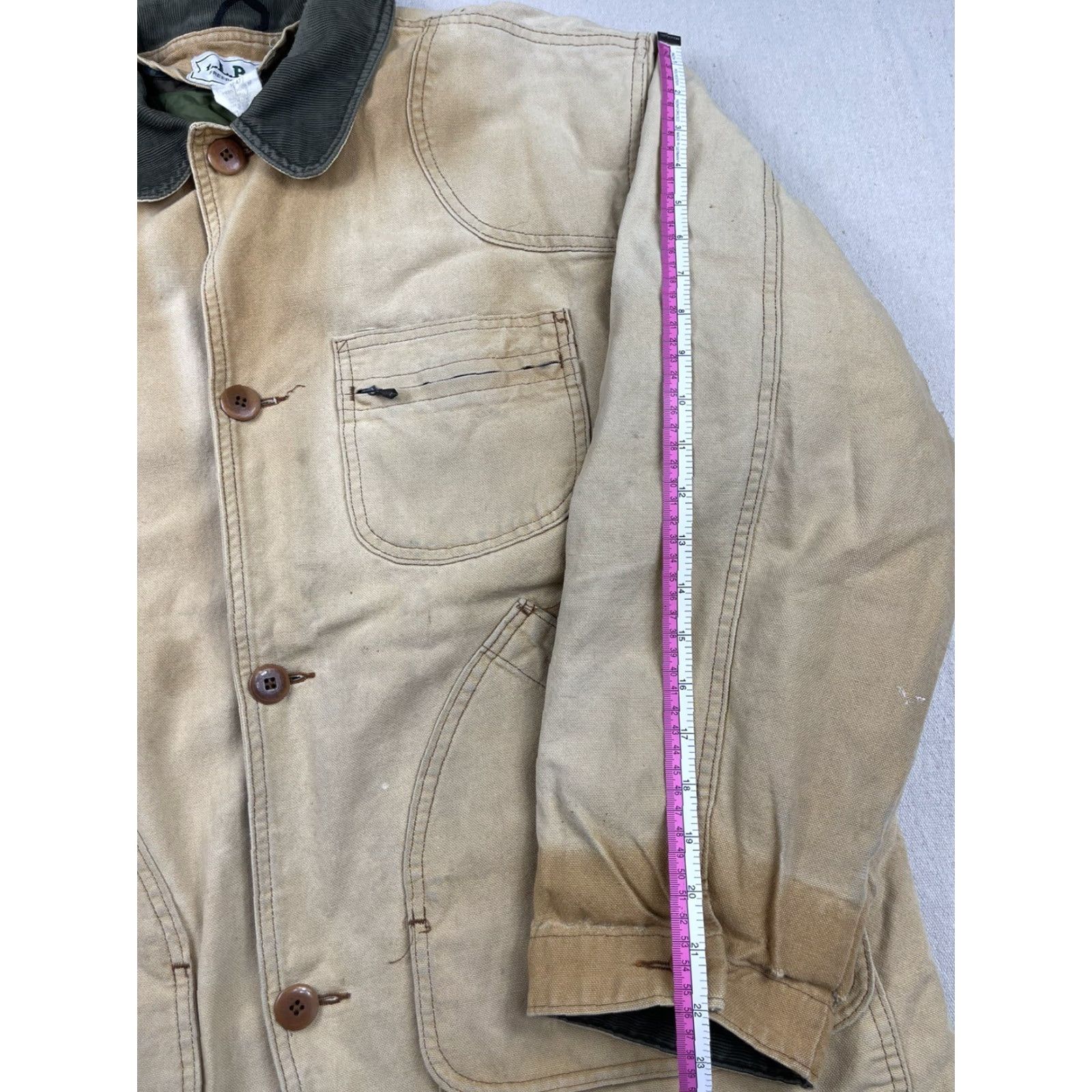 Vintage VINTAGE L.L.Bean Jacket Barn Field Chore Coat Mens XL Tan Corduroy Lined USA Brown Canvas Button User: USA Theme Size US XL / EU 56 / 4 - 6 Thumbnail