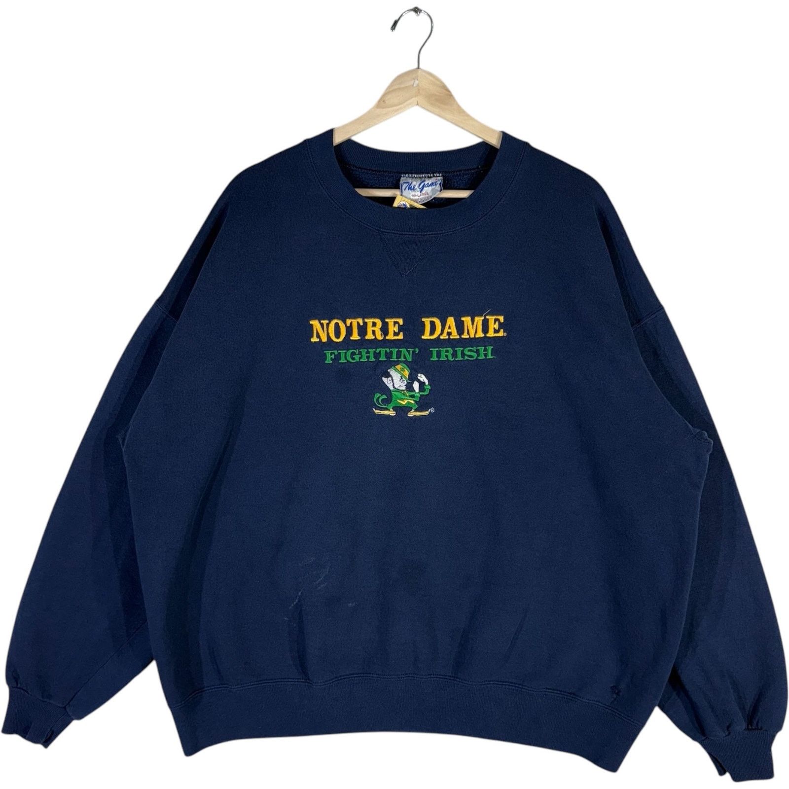 The Game VTG Notre Dame University Fightin Irish Spellout Crew XXL Size US XXL / EU 58 / 5 - 1 Thumbnail