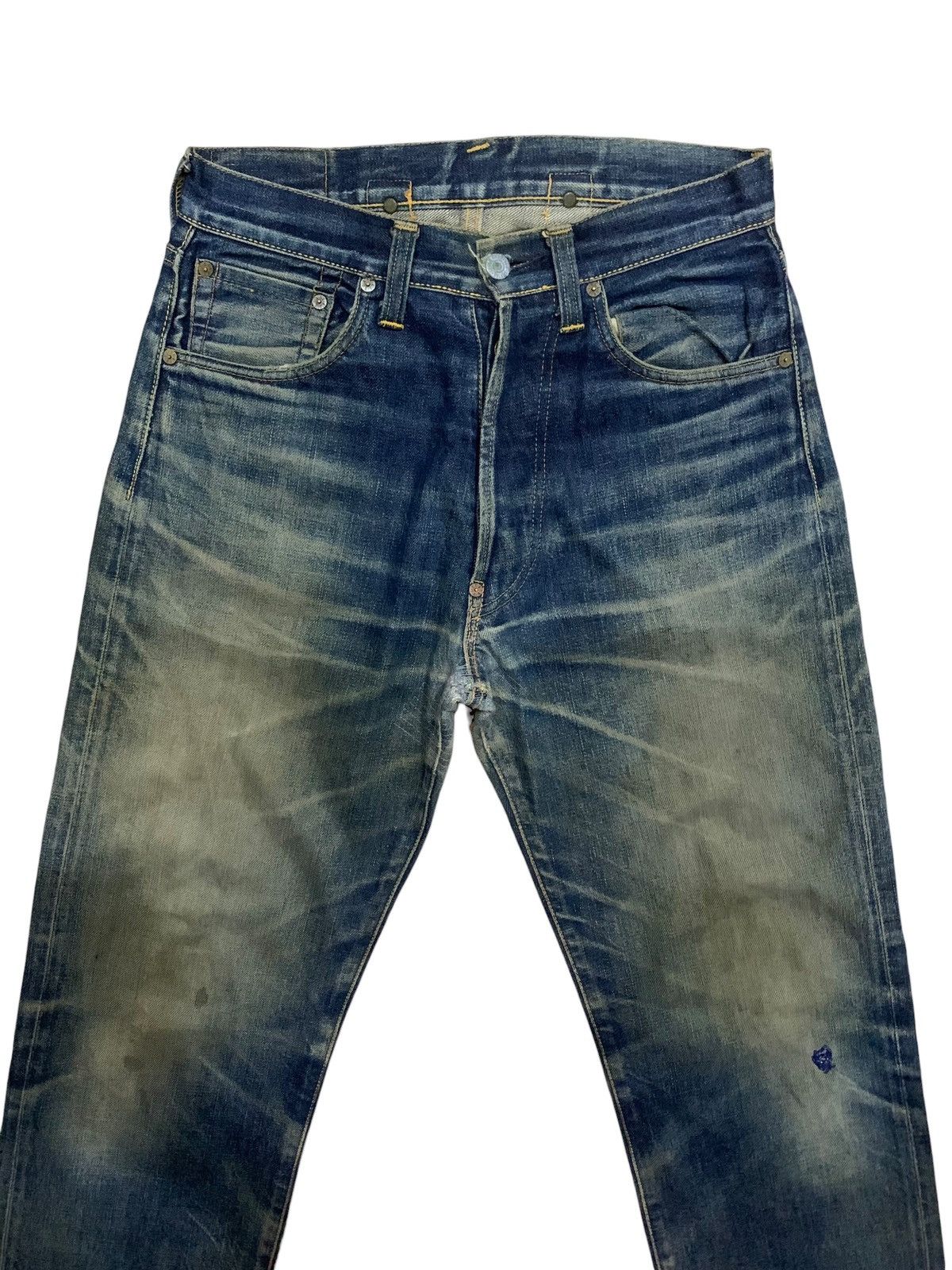 DENIM TEARS × Evisu × Who Decides War Vintage Evis ButtonFly Buckle Waist Jeans Size US 30 / EU 46 - 4 Thumbnail