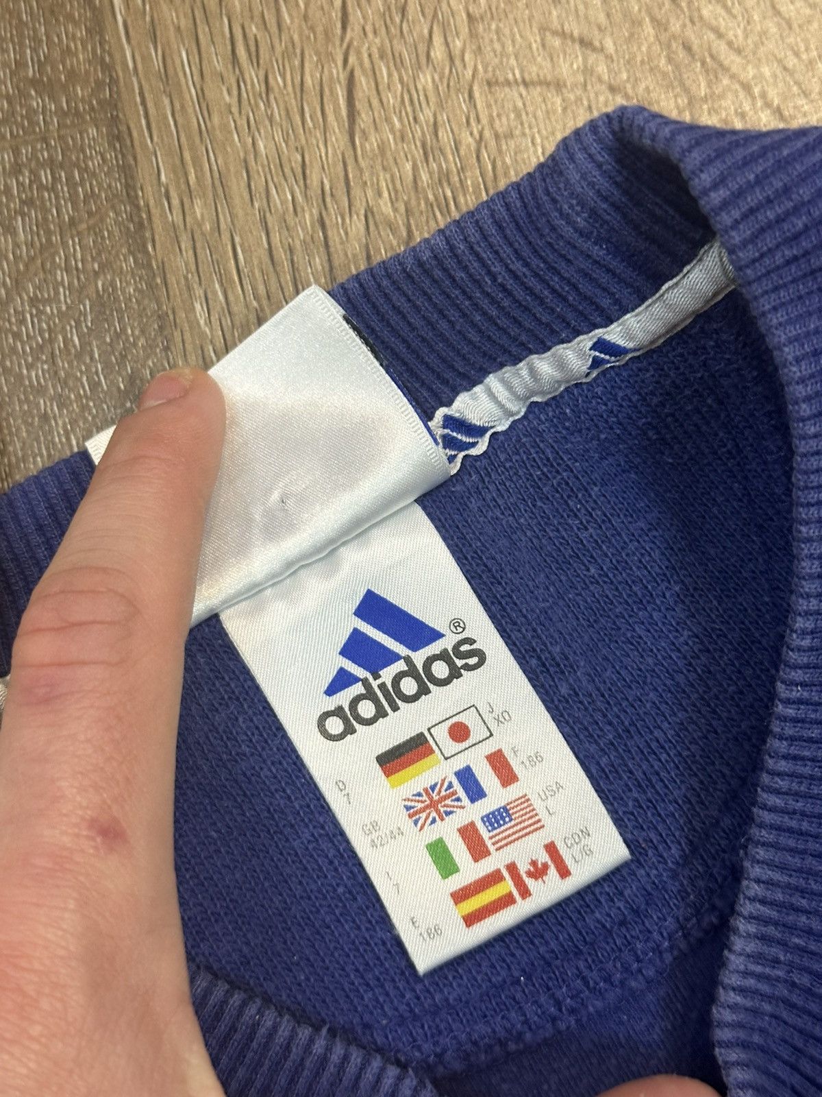 Adidas × Vintage Vintage Adidas Sweatshirt Big Logo Y2K Size US L / EU 52-54 / 3 - 6 Thumbnail