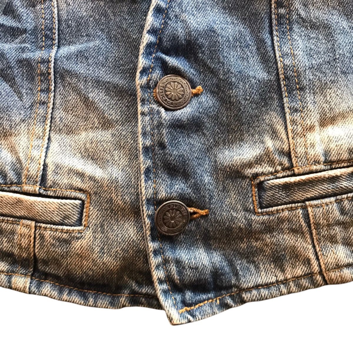 Japanese Brand Vintage Titicaca Navajo Vest Distressed Denim Jacket Size US XS / EU 42 / 0 - 2 Thumbnail