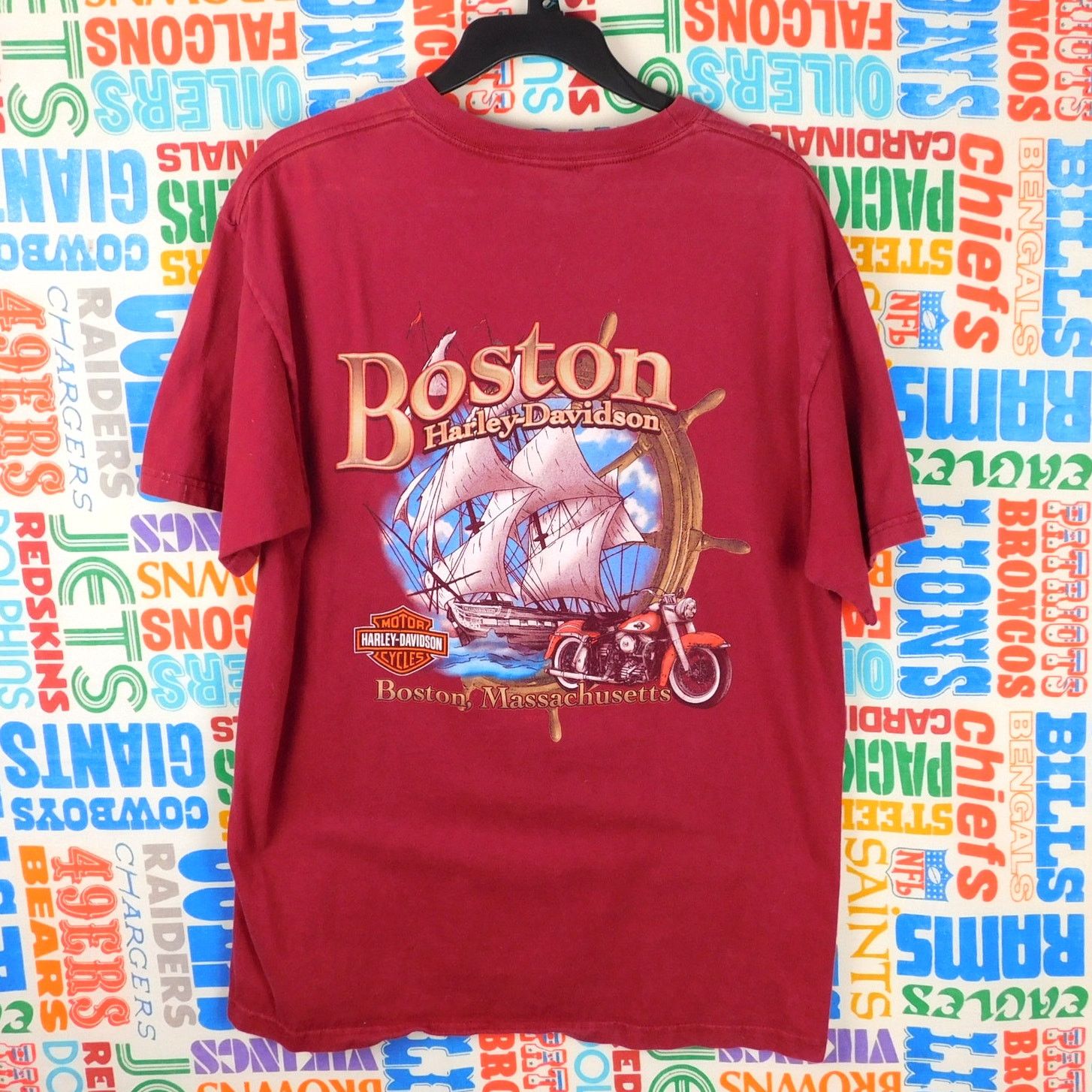 Harley Davidson Y2K Harley Davidson Boston T Shirt Size L Boat Graphic 2003 Size US L / EU 52-54 / 3 - 2 Thumbnail