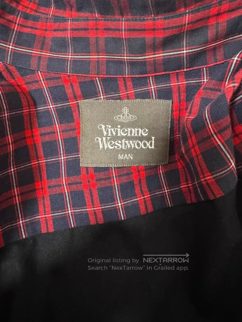 Vivienne Westwood Vivienne Westwood Red grid diagonal-fronted shirt with a d Size M / US 6-8 / IT 42-44 - 5 Thumbnail