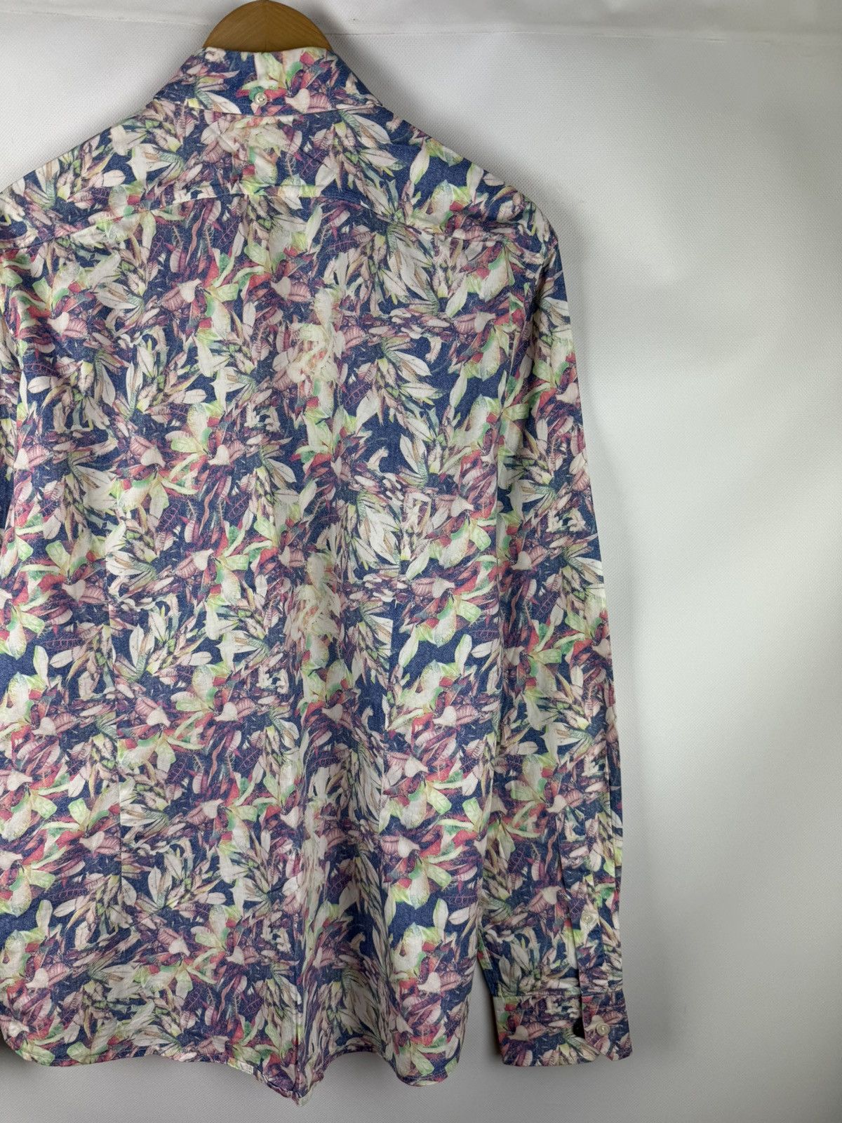 Eton Eton Contemporary Long Sleeve Floral Pattern Button Up Shirt Size US XL / EU 56 / 4 - 16 Thumbnail