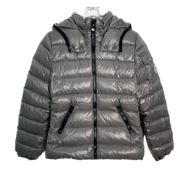 Moncler Moncler Bady Logo Silver Gray Quilted Down Hooded Jacket Coa Size XL / US 12-14 / IT 48-50 - 1 Thumbnail