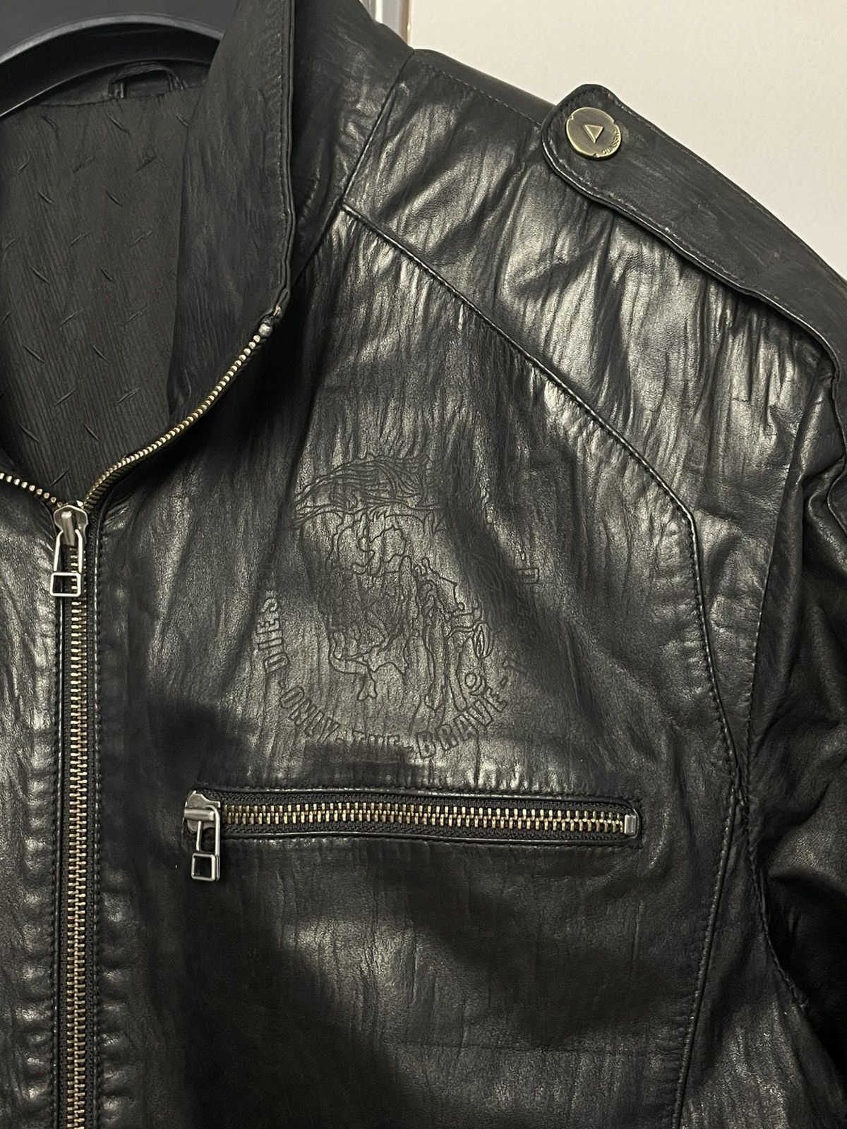 Diesel Vintage Black Diesel Leather Jacket Size US S / EU 44-46 / 1 - 6 Thumbnail