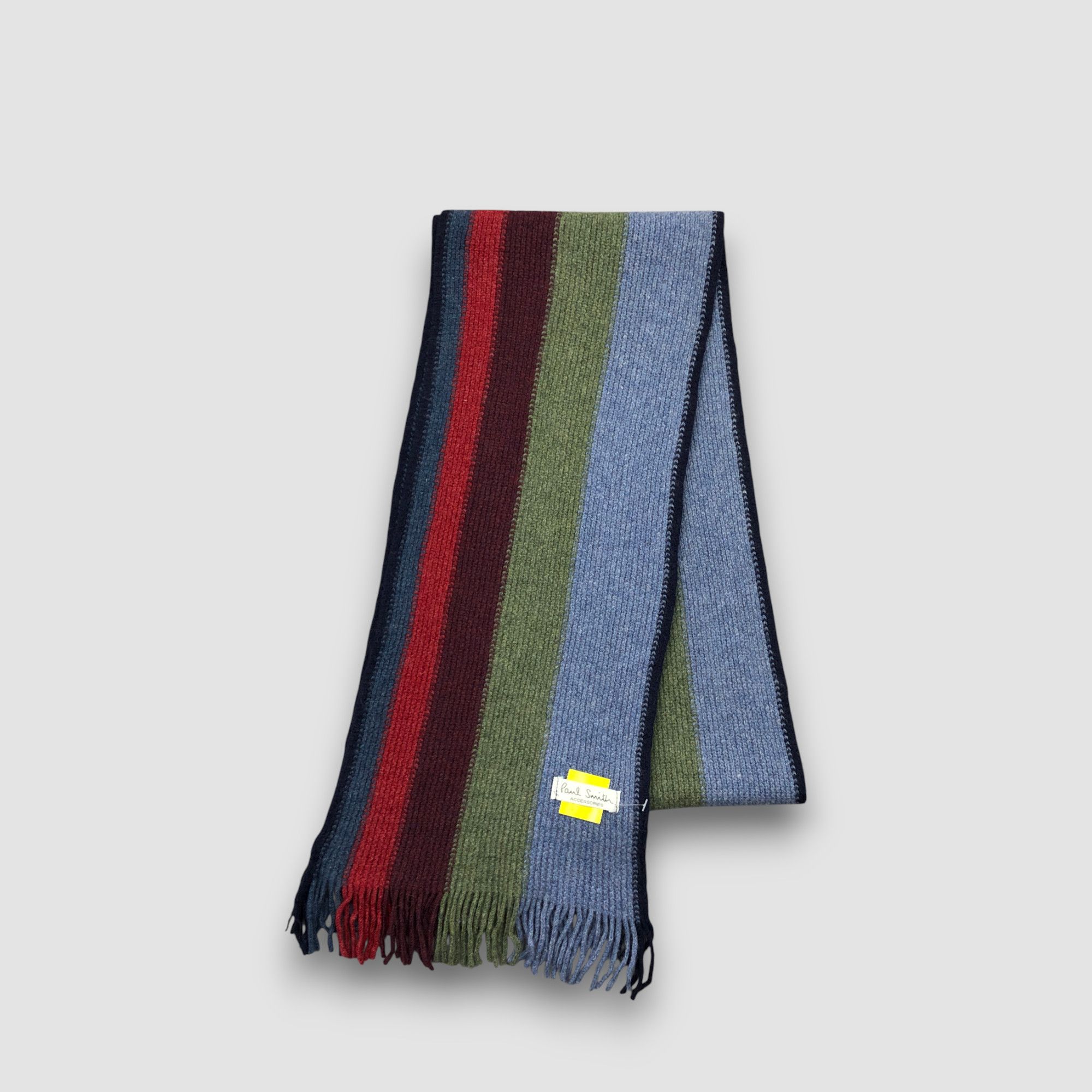 Paul Smith Vintage Paul Smith Scarf Ribbed Knit Wool Cashmere Scarves Size ONE SIZE - 4 Thumbnail