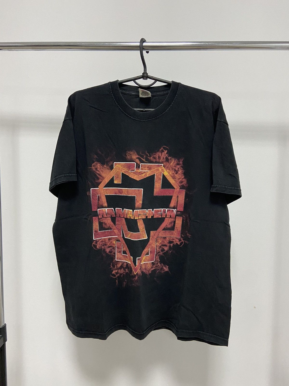 Band Tees × Vintage Rammstein Vintage Big Logo T Shirt Rock Band Skate Size US XL / EU 56 / 4 - 3 Thumbnail