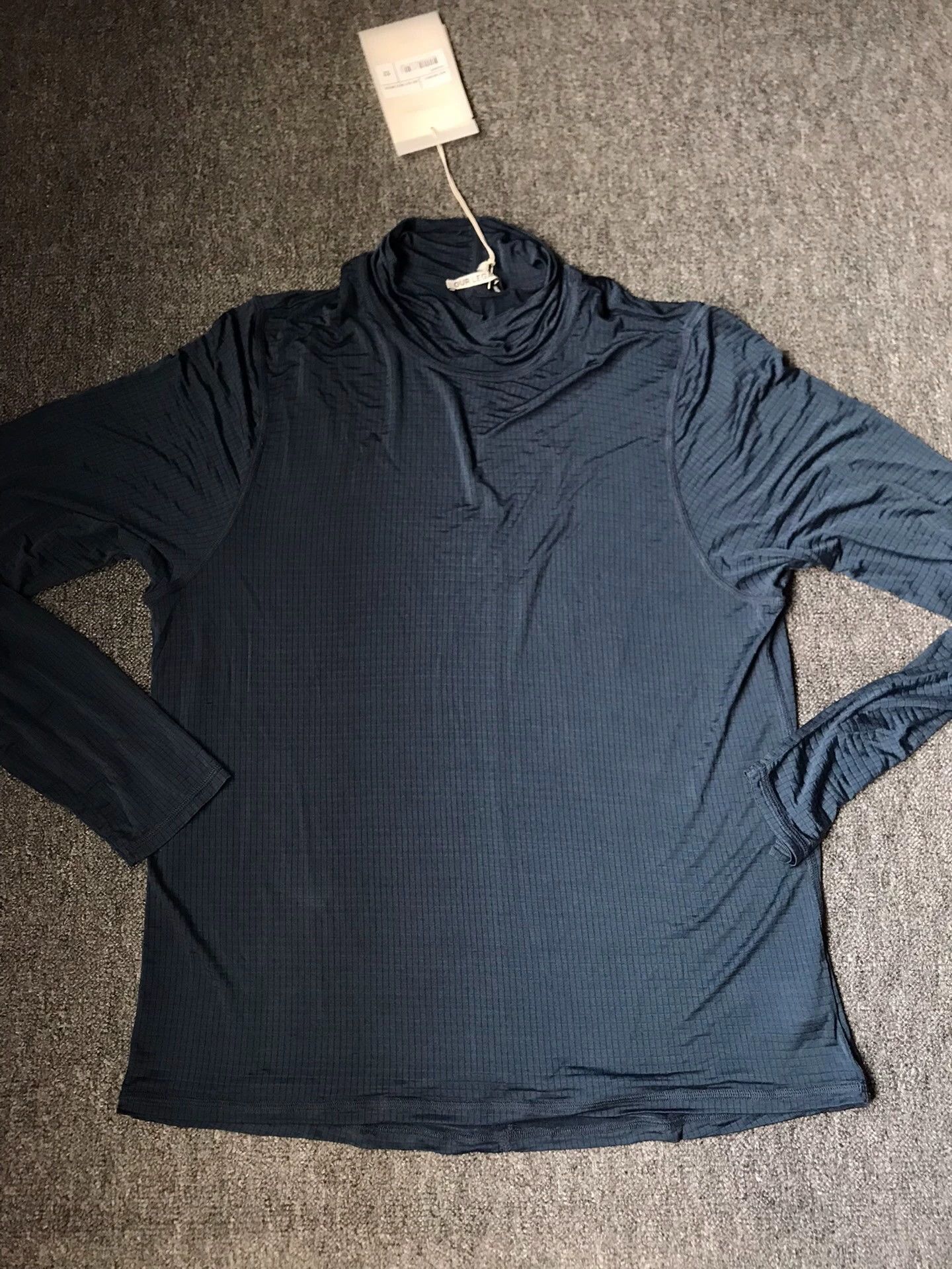 Our Legacy Our Legacy half turtleneck 3D check stretch longsleeve 52 Size US L / EU 52-54 / 3 - 3 Thumbnail