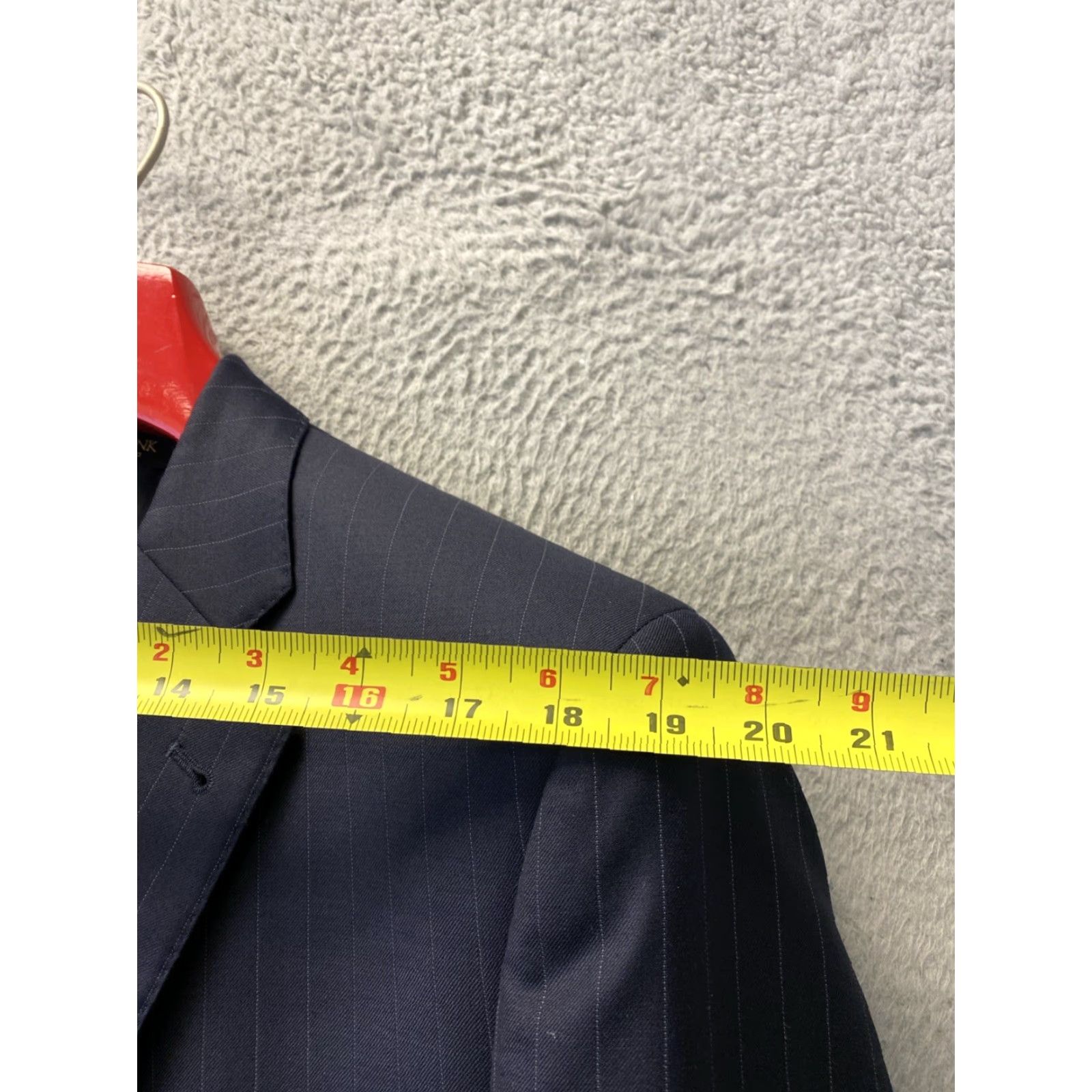 Jos. A. Bank Jos A Bank Blazer Jacket Mens 41R Navy Striped Wool Blue Sport Coat 0070 Size 42R - 6 Thumbnail