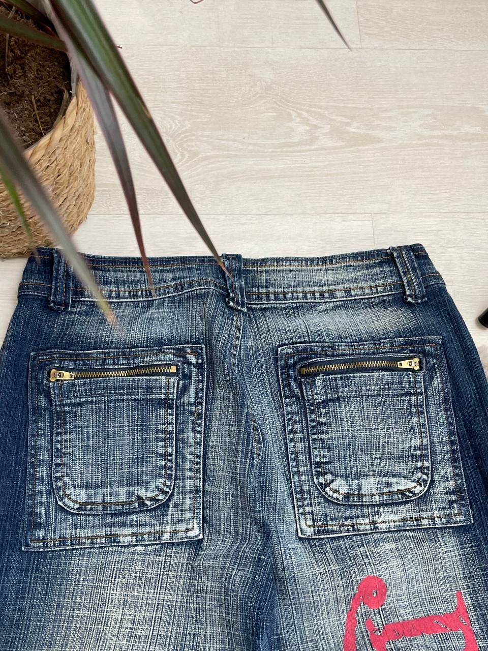 Other Vintage 90’s Baggy Jeans Big CENTER Logo Japanese Style Size US 38 / EU 54 - 7 Thumbnail