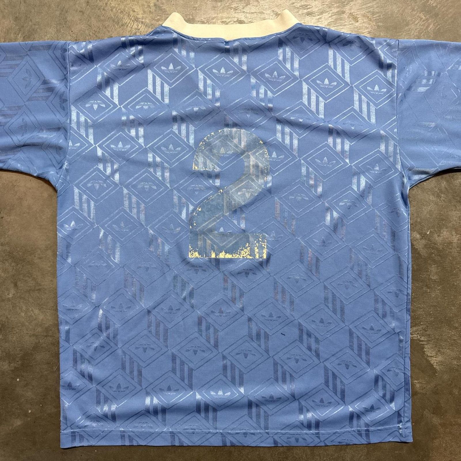 Adidas × Vintage Vintage 80s Adidas Soccer Jersey Print Made in USA Size US XL / EU 56 / 4 - 4 Thumbnail