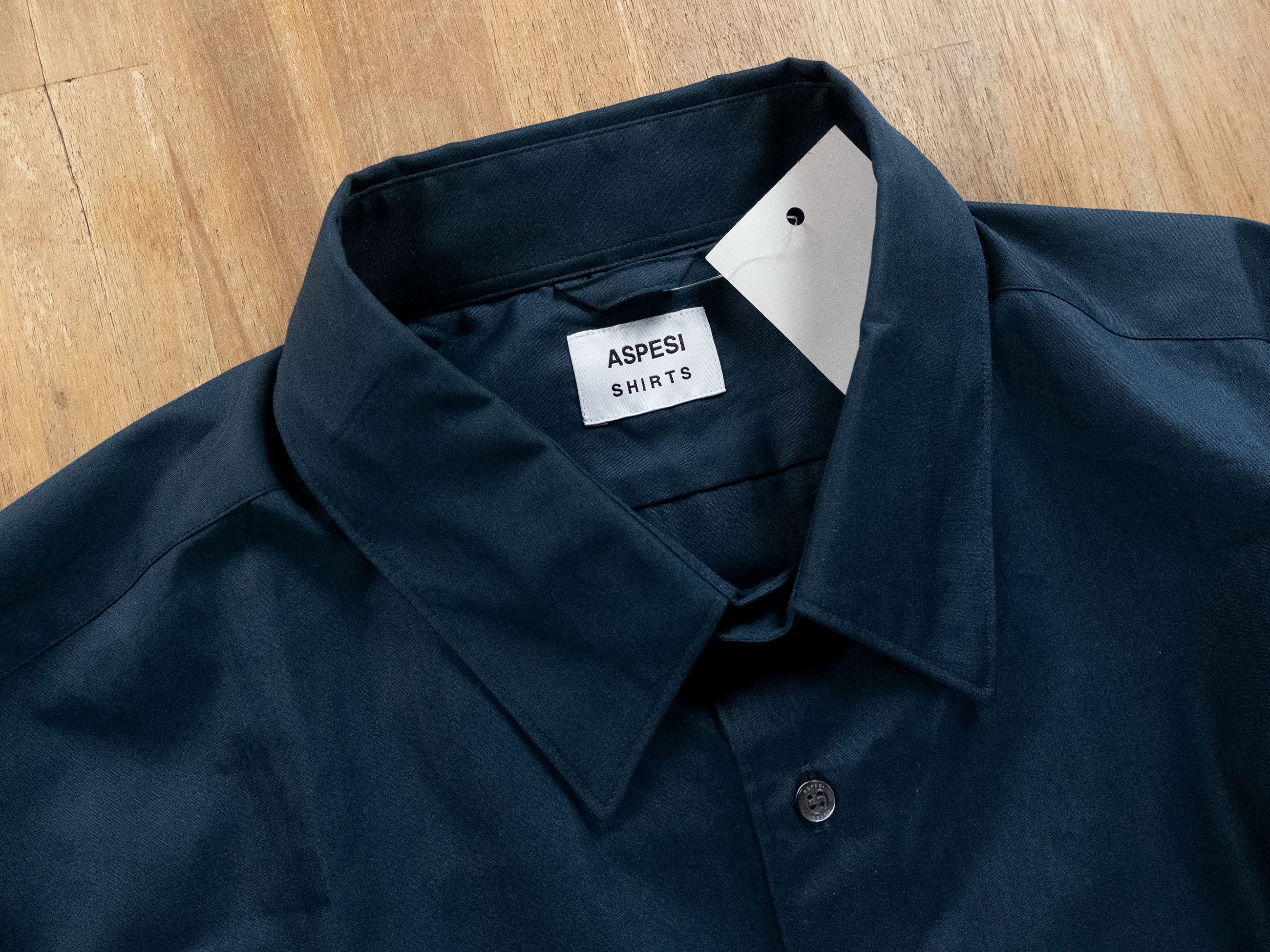 Aspesi ASPESI navy blue cotton dress shirt Size 42 / 16.5 Size US L / EU 52-54 / 3 - 2 Thumbnail