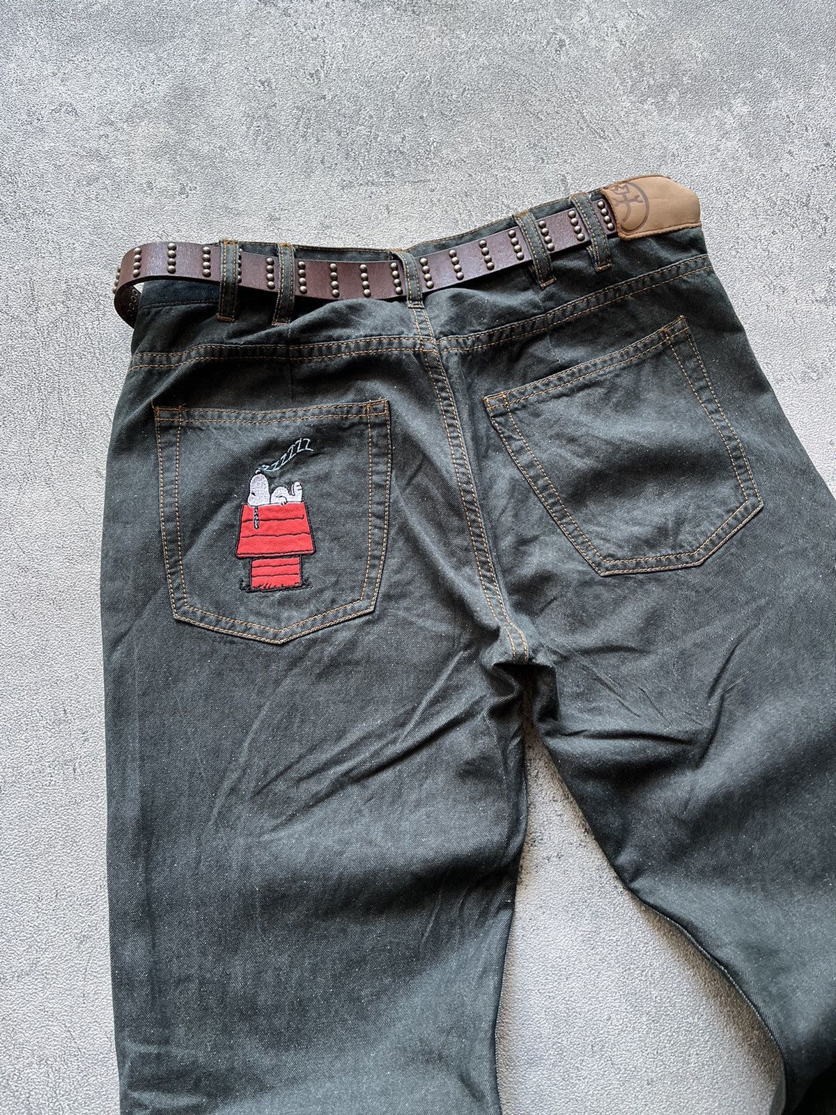 If Six Was Nine 2000s JC De CASTELBAJAC SNOOPY FLARE JEAN Size US 30 / EU 46 - 7 Thumbnail
