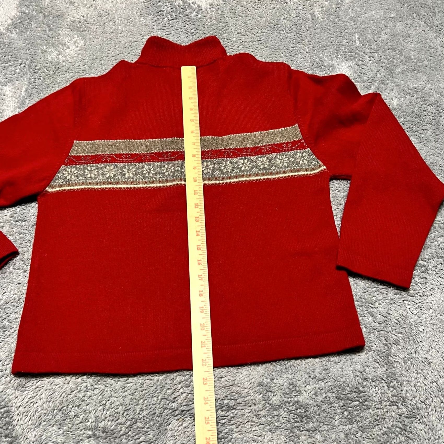 Vintage Woolrich Sweater Womens Medium Red Lambs Wool Quarter Zip Aztec Mens? Women? Size M / US 6-8 / IT 42-44 - 5 Thumbnail