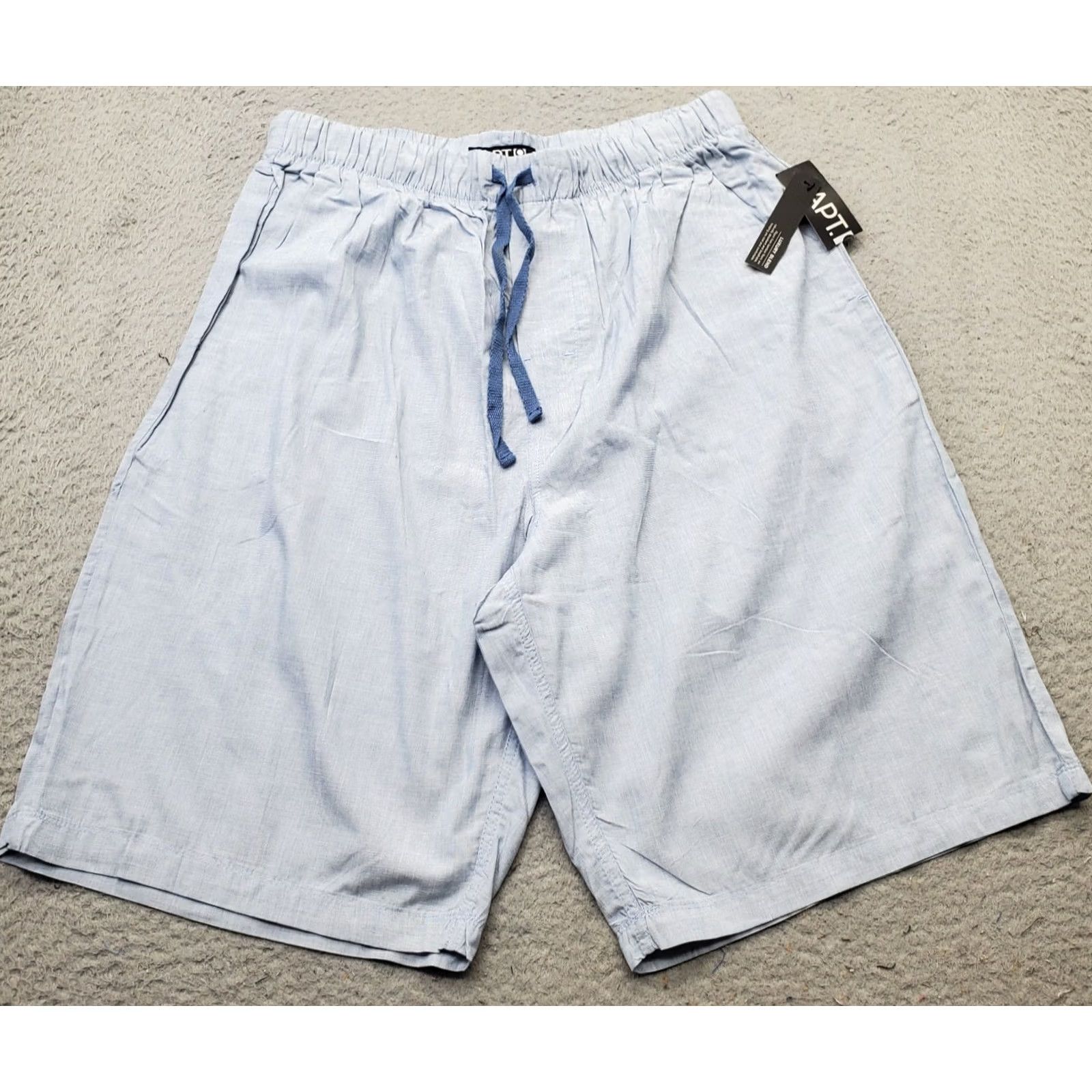 Apt. 9 Apt. 9 Pajama Shorts Mens M Blue Rayon Sleepwear Drawstring Waist Shirt? Size US 31 - 2 Thumbnail