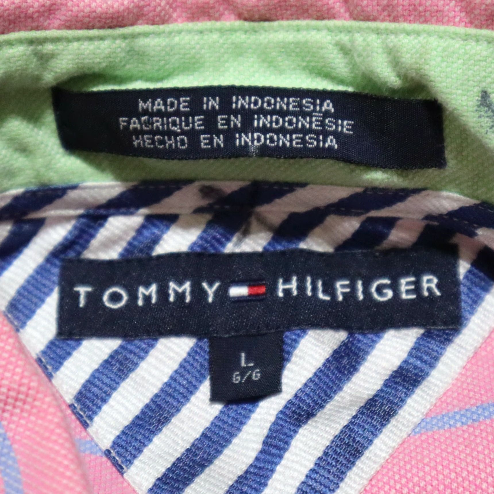 Tommy Hilfiger Tommy Hilfiger Shirt Men L Pink Striped Button-Down 2000s Pearl Button Front Century? Size US L / EU 52-54 / 3 - 4 Thumbnail